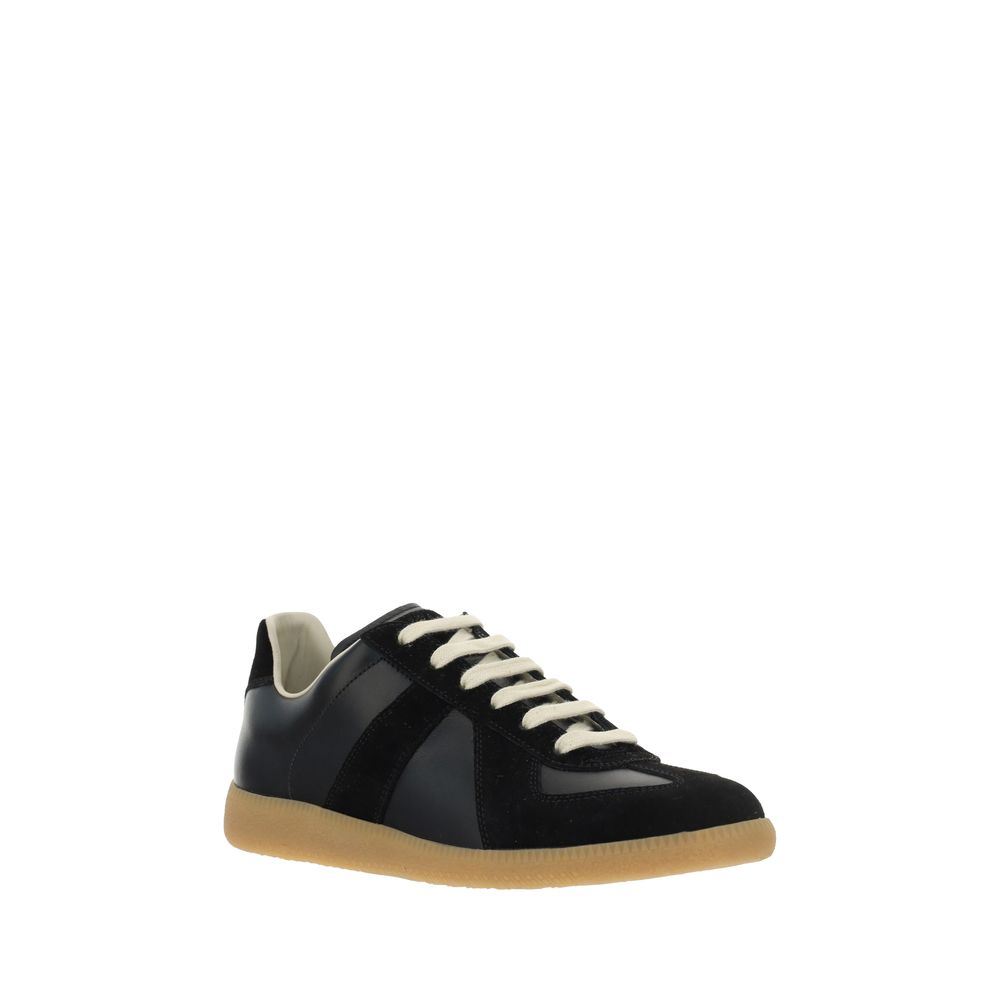 Margiela Black Rubber Low Top Sneakers | Regal Royce