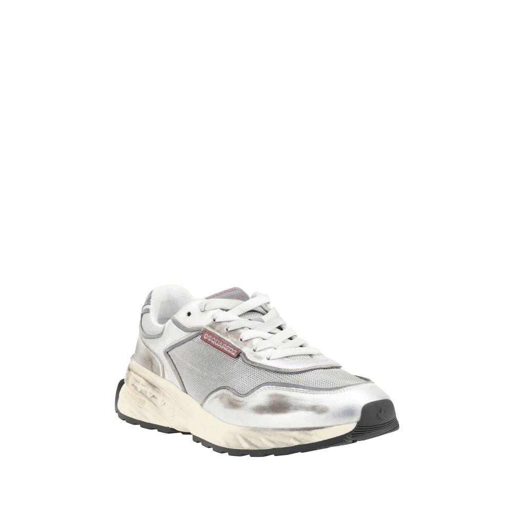 Dsquared² White Calf Leather Bos Taurus Sneakers | Regal Royce