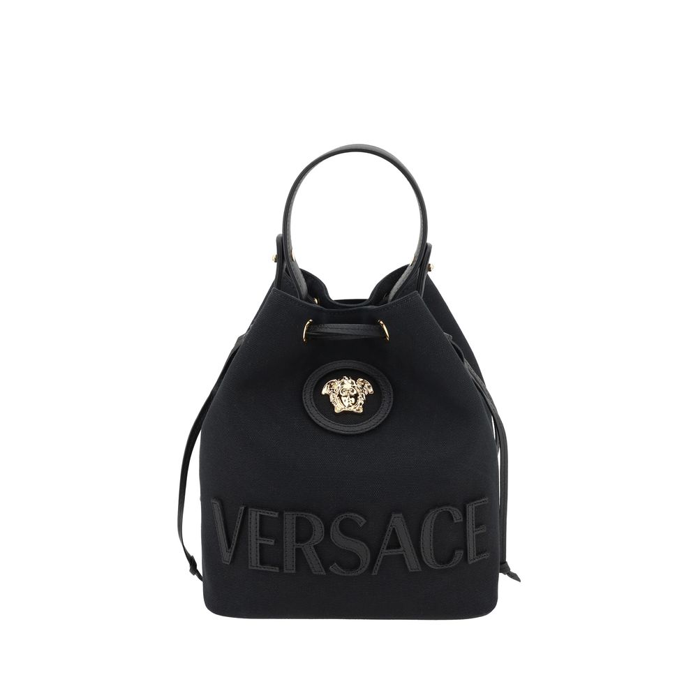 Versace Black Fabric Backet Bag | Regal Royce
