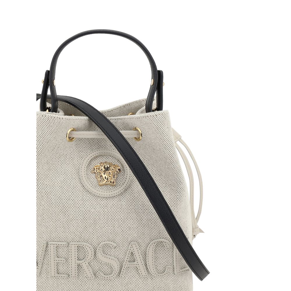 Versace White Fabric Backet Bag | Regal Royce