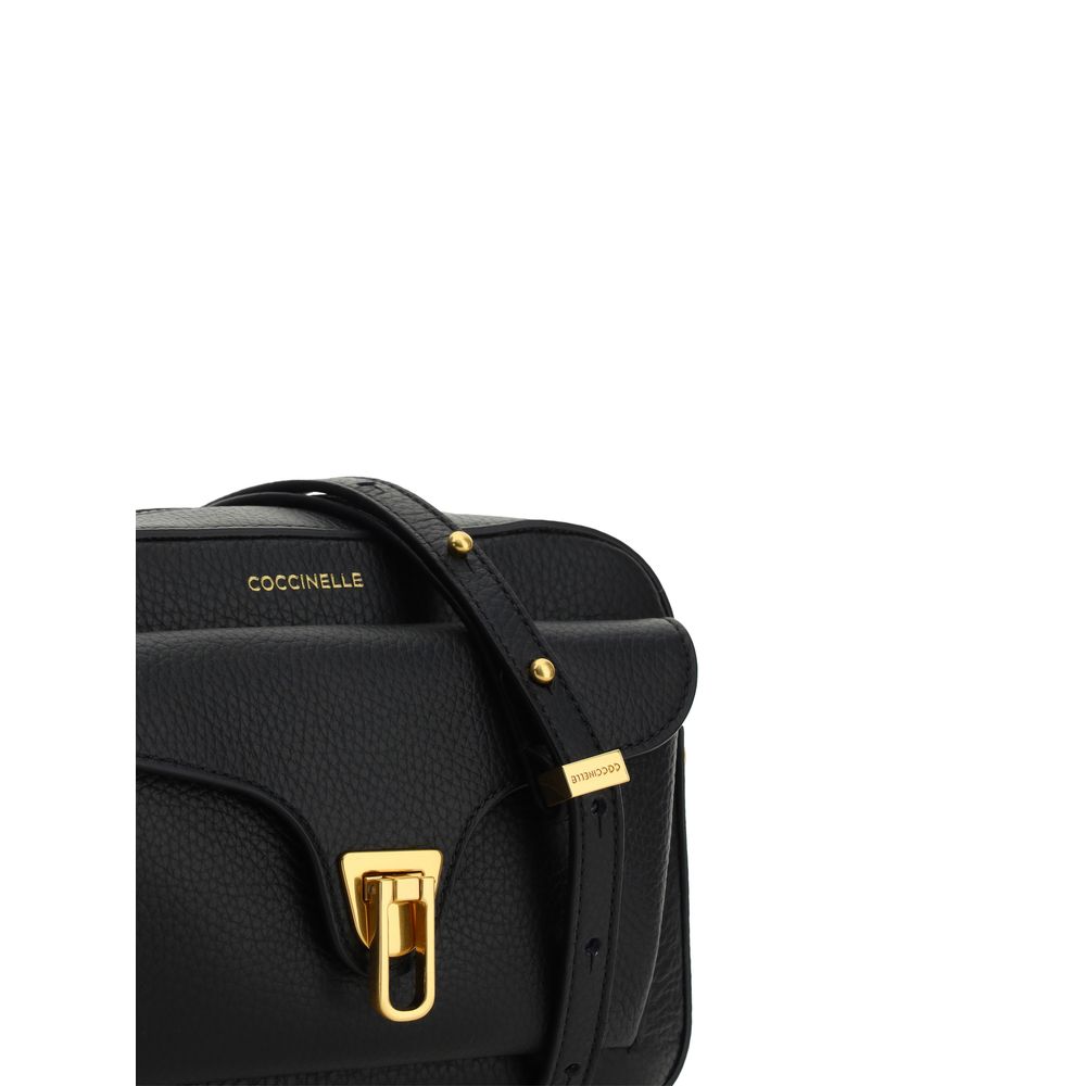 Coccinelle Black Calf Leather Bos Taurus Shoulder Bag | Regal Royce