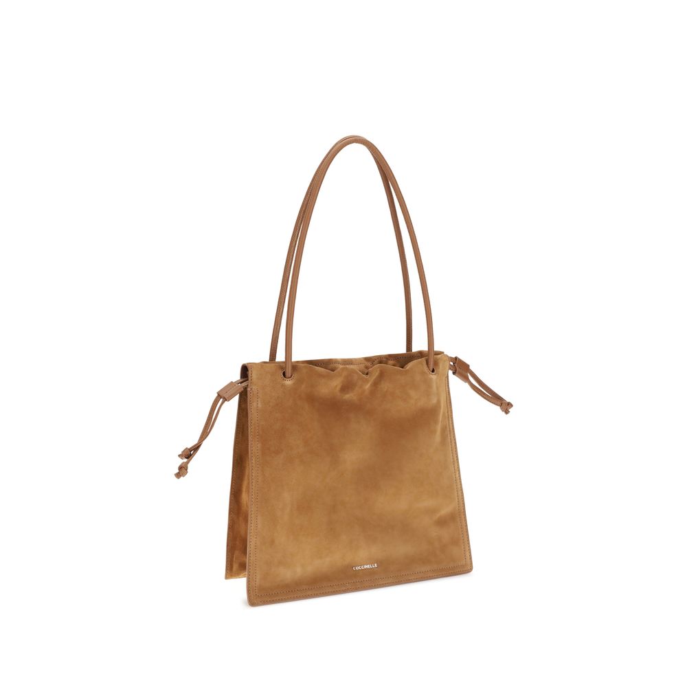 Coccinelle Beige Calf Leather Bos Taurus Handbag | Regal Royce