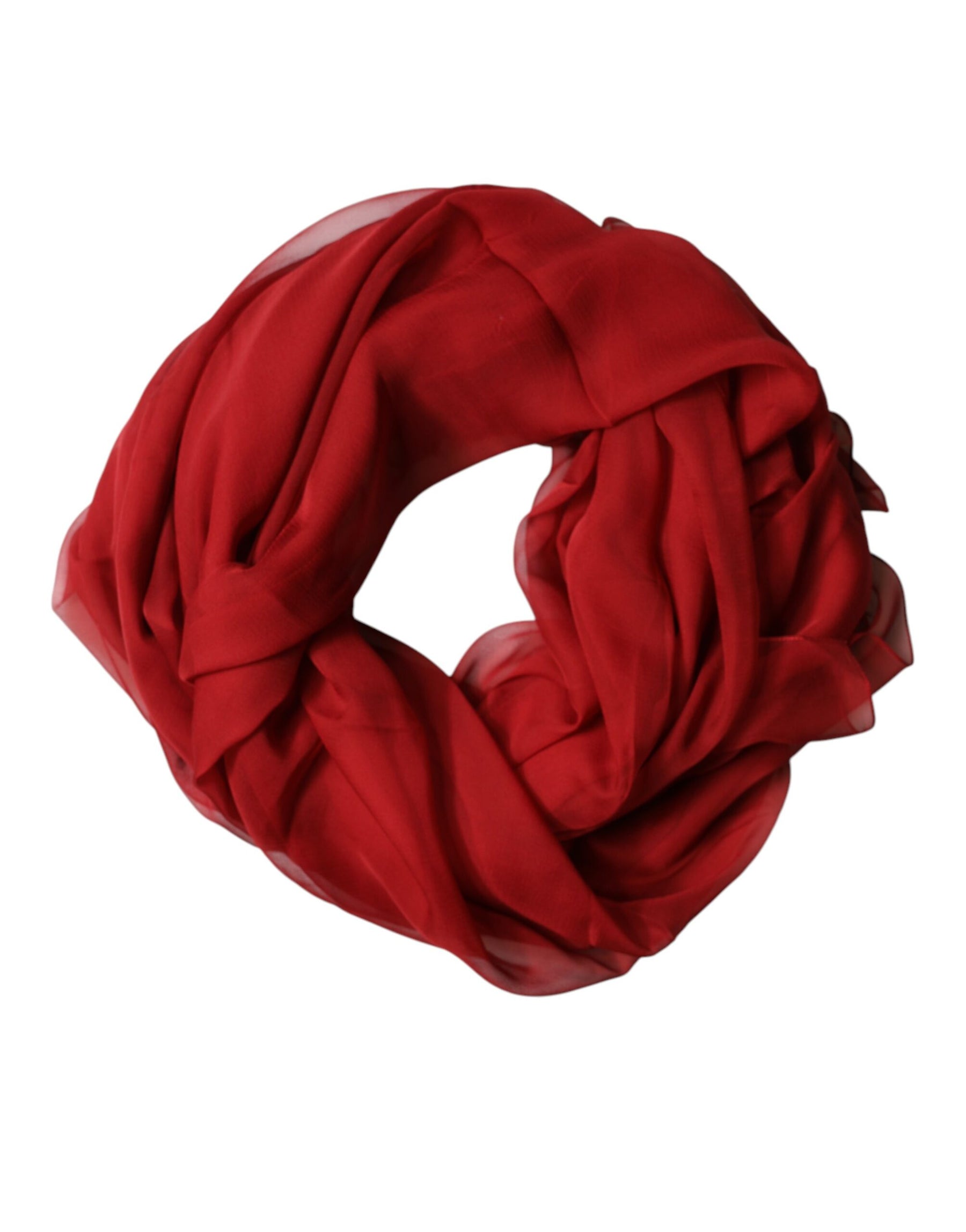 Dolce & Gabbana Red Stole Silk Neck Wrap Shawl Men Scarf | Regal Royce