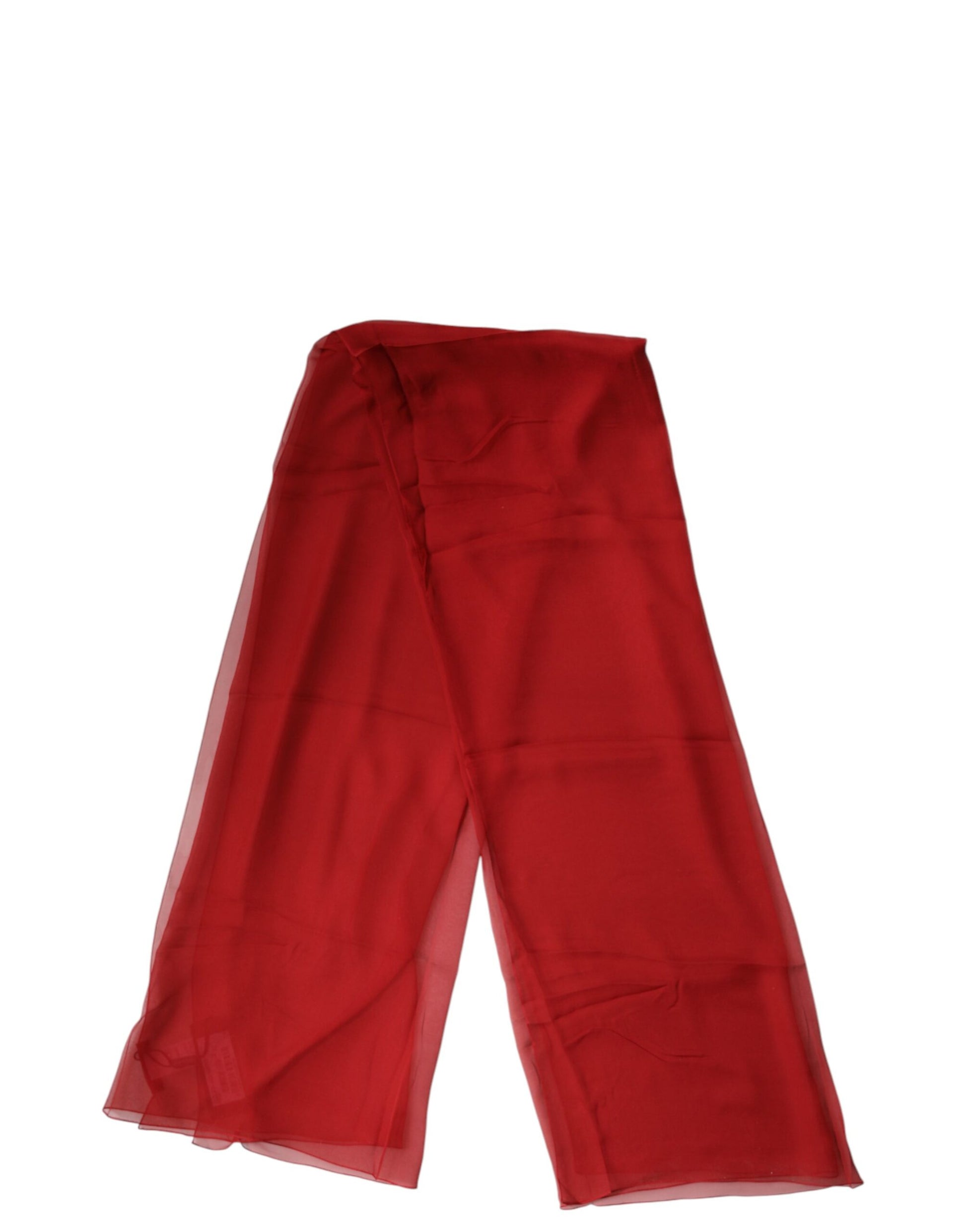 Dolce & Gabbana Red Stole Silk Neck Wrap Shawl Men Scarf | Regal Royce