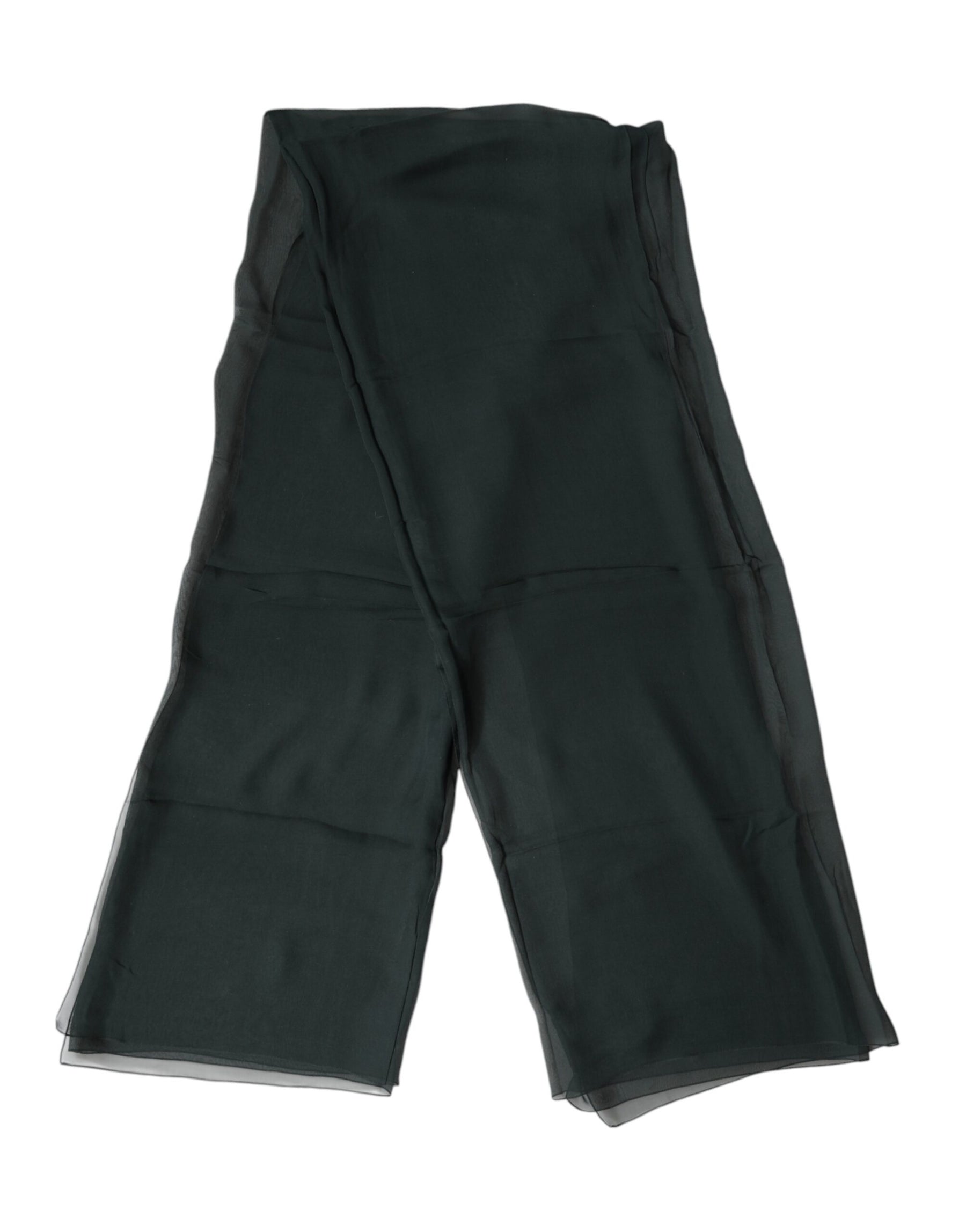 Dolce & Gabbana Dark Green Stole Silk Neck Wrap Shawl  Scarf | Regal Royce