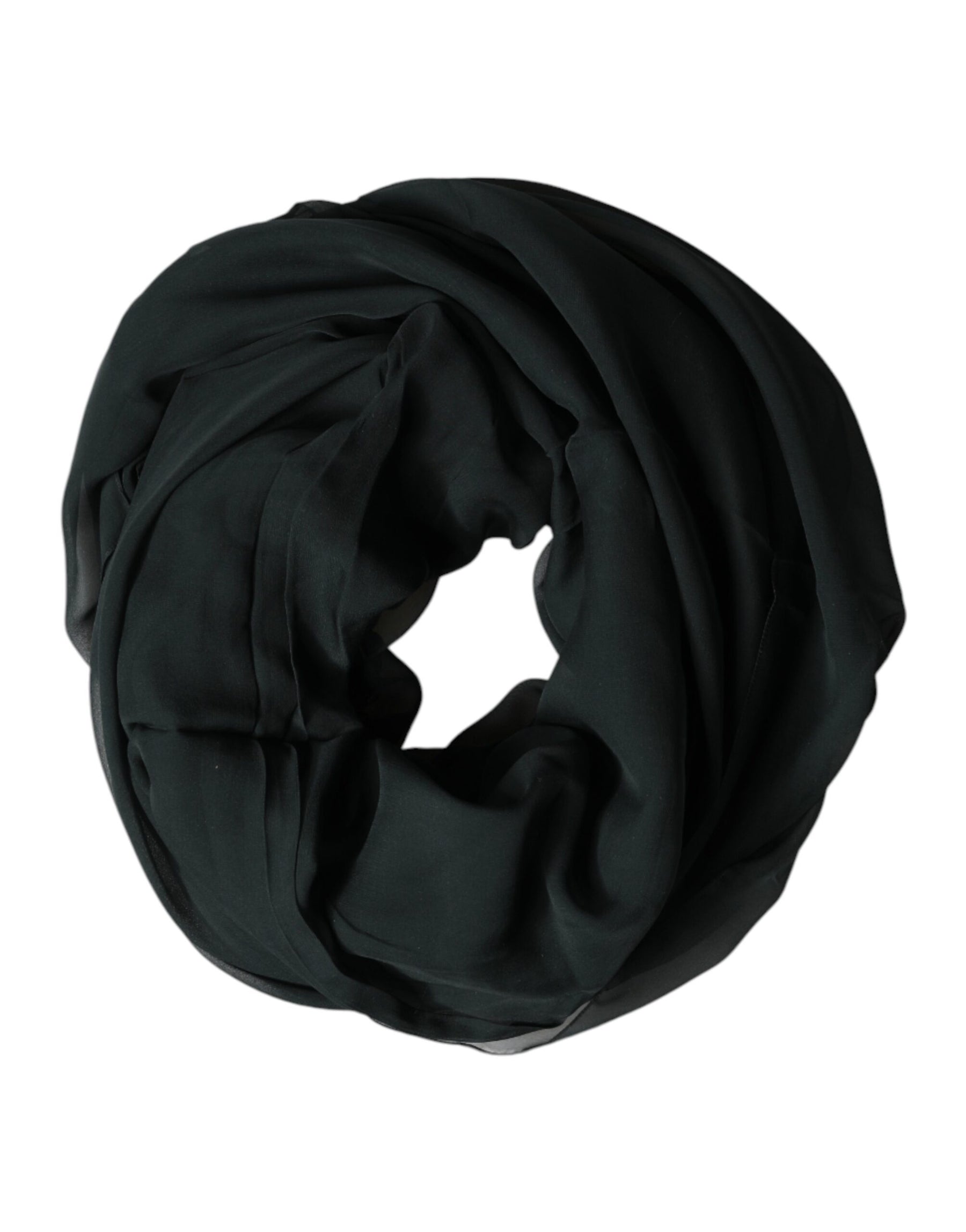 Dolce & Gabbana Dark Green Stole Silk Neck Wrap Shawl  Scarf | Regal Royce