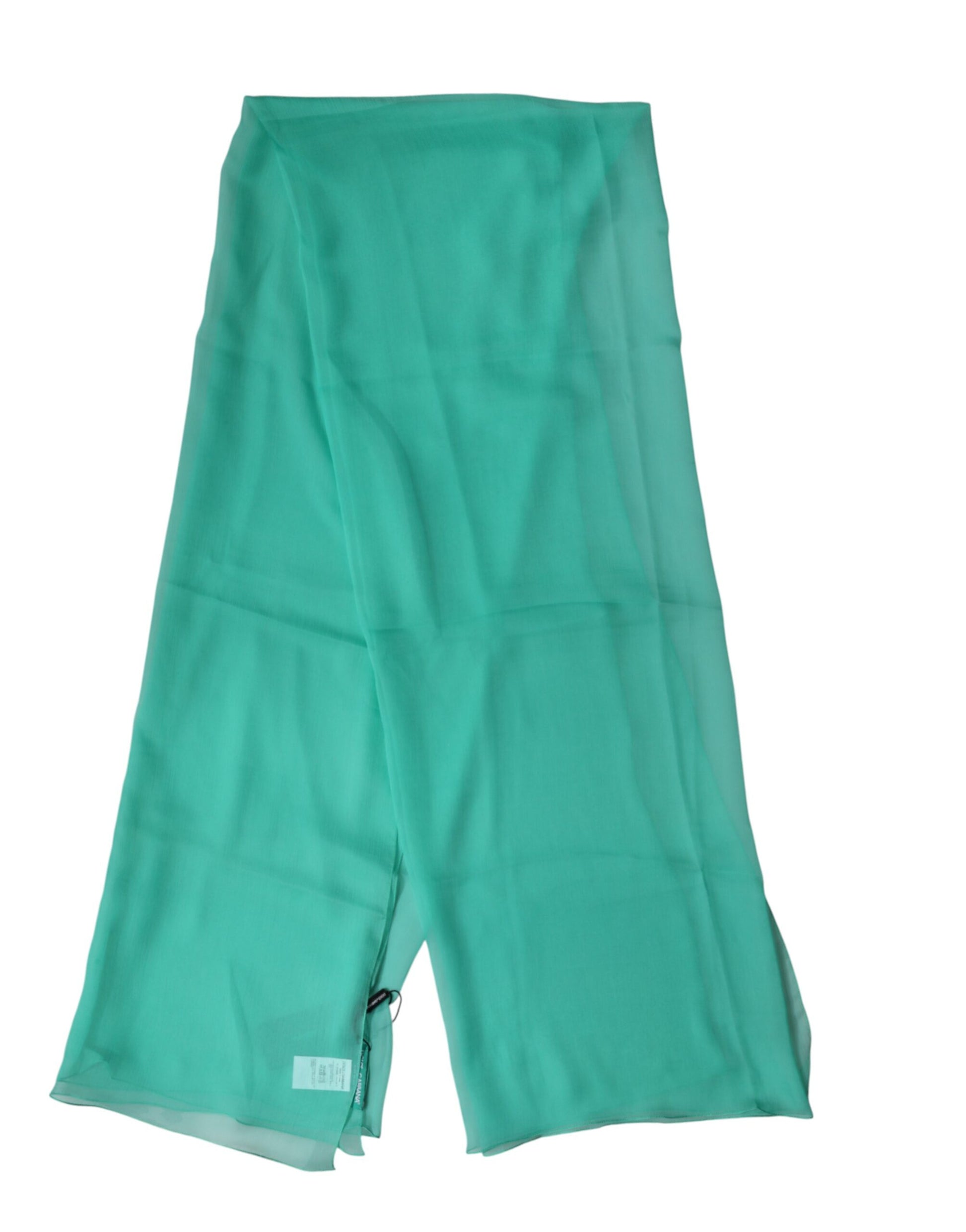 Dolce & Gabbana Teal Stole Silk Neck Wrap Shawl Men Scarf | Regal Royce