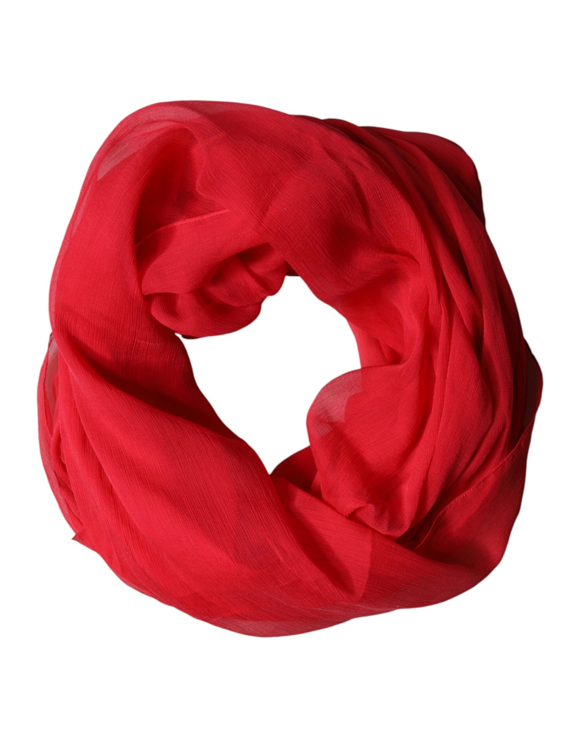 Dolce & Gabbana Red Stole Silk Neck Wrap Shawl Men Scarf | Regal Royce