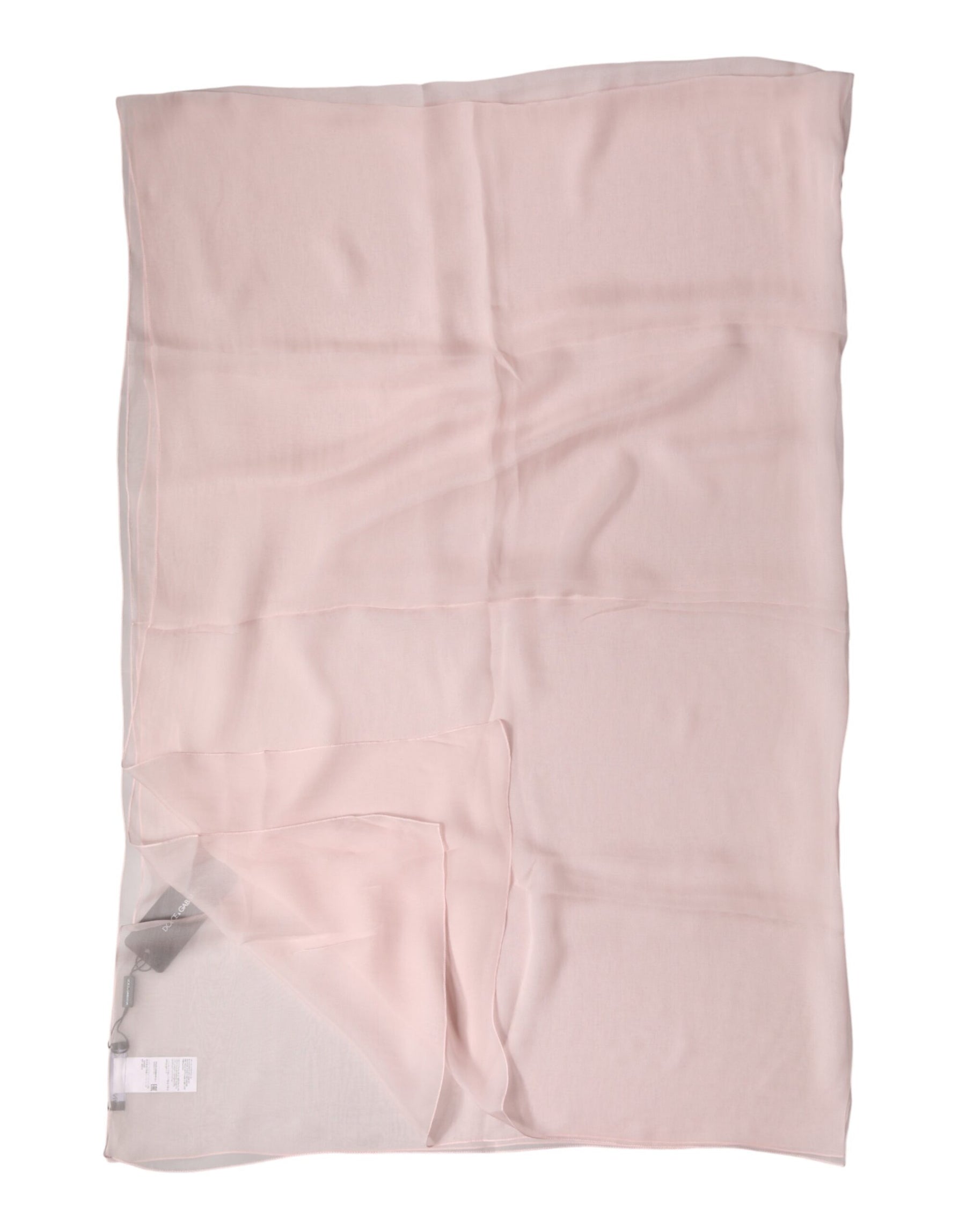 Dolce & Gabbana Light Pink Stole Silk Neck Wrap Shawl  Scarf | Regal Royce