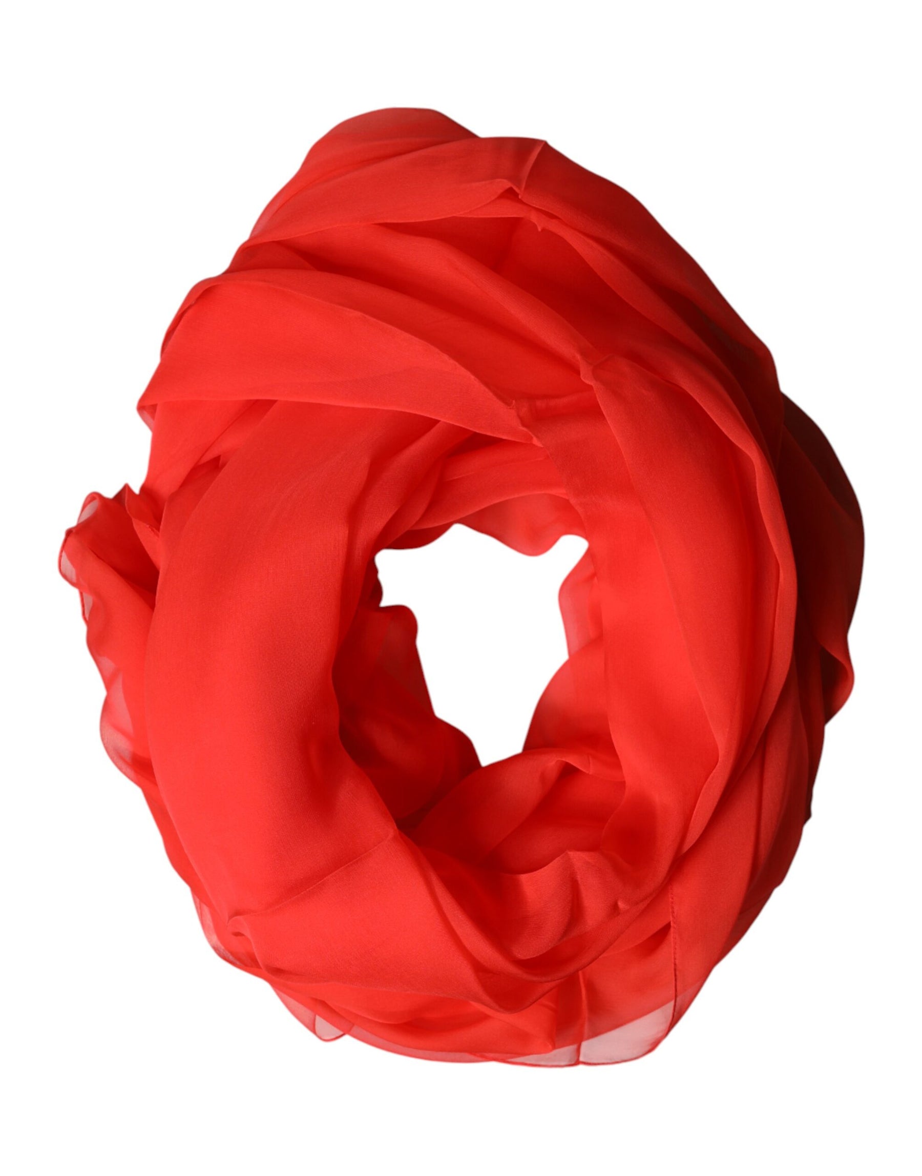 Dolce & Gabbana Red Stole Silk Neck Wrap Shawl Scarf | Regal Royce