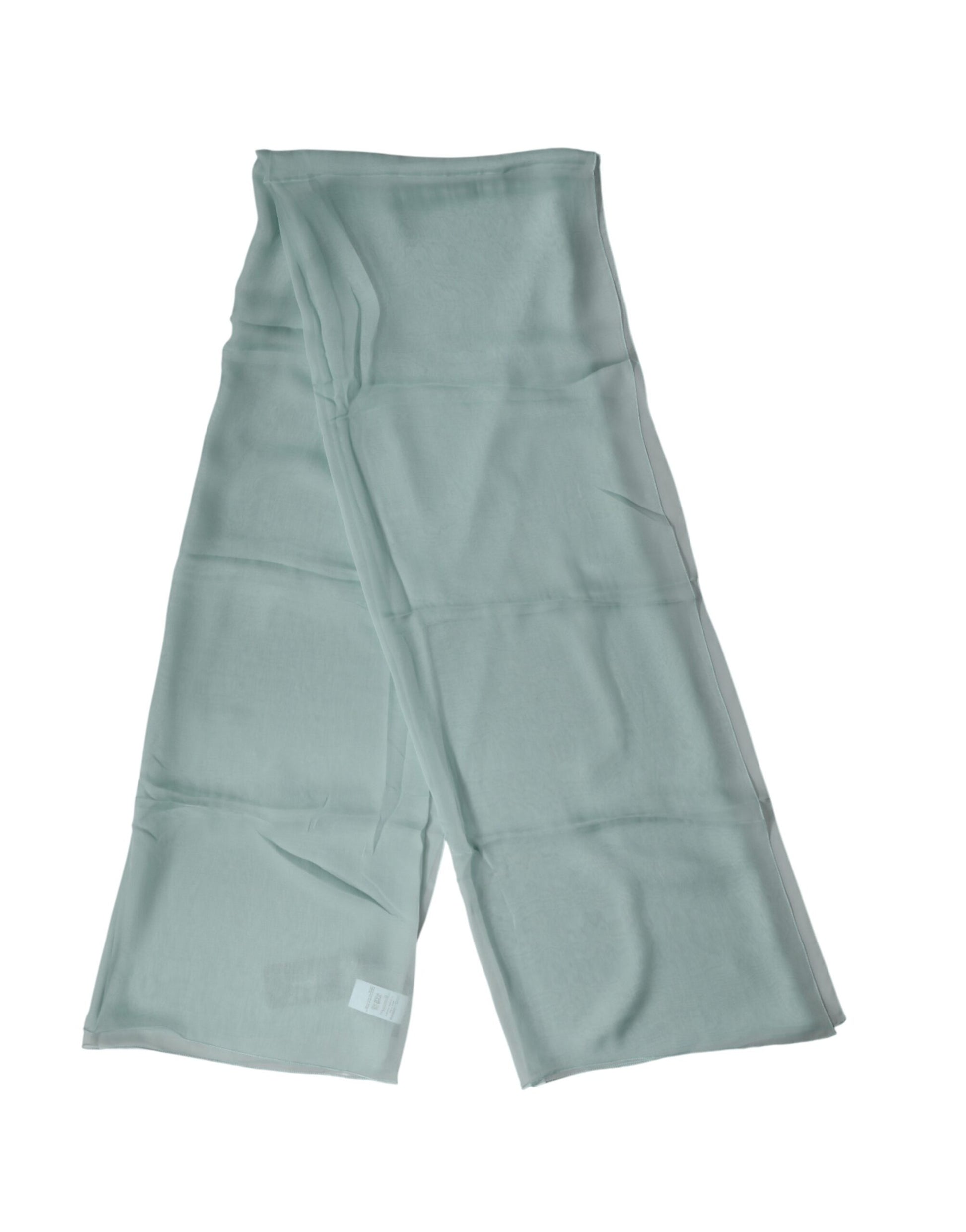 Dolce & Gabbana Light Teal Silk Stole Neck Wrap Shawl  Scarf | Regal Royce