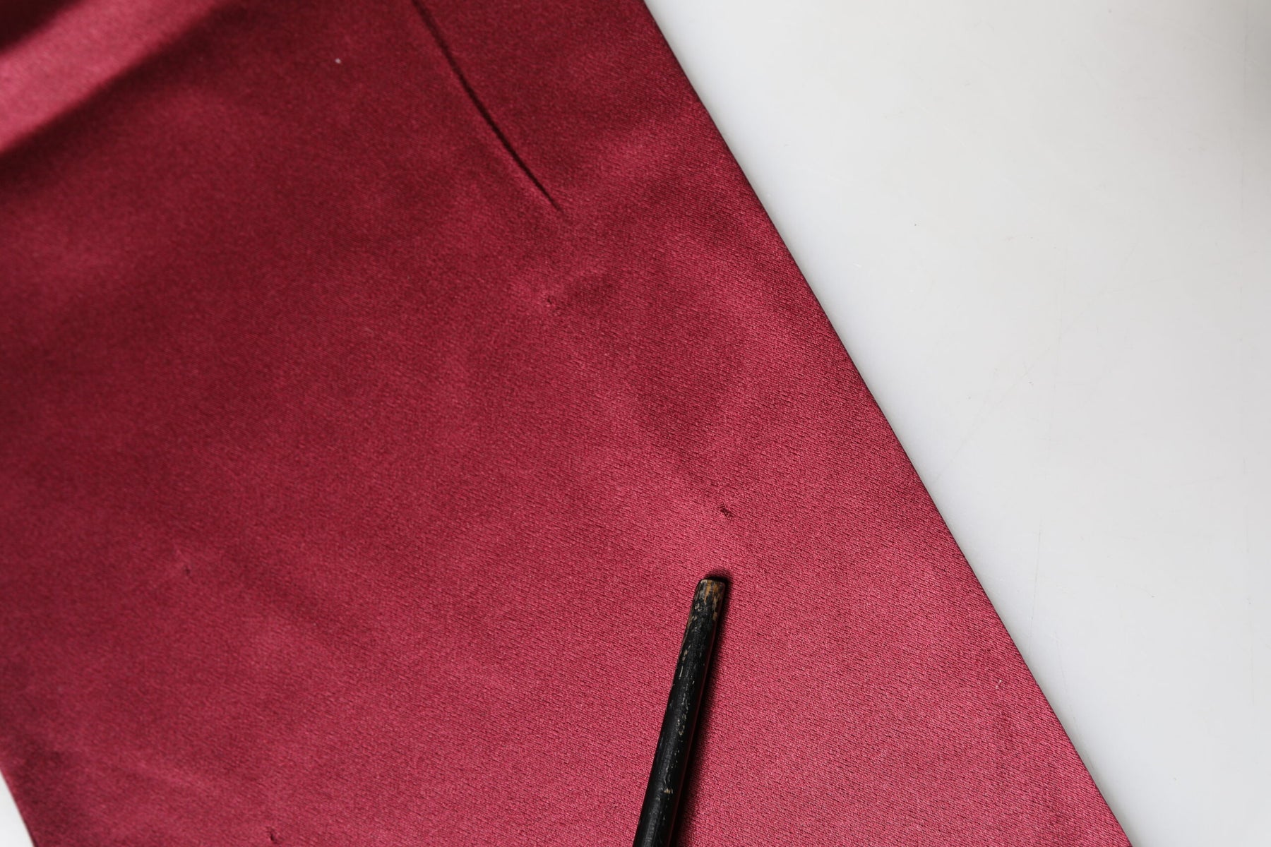 Dolce & Gabbana Red Satin Silk Fringes Neck Foulard Scarf | Regal Royce