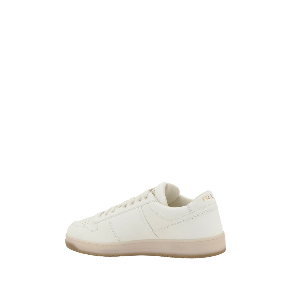 Prada White Calf Leather Bos Taurus Low Top Sneakers | Regal Royce