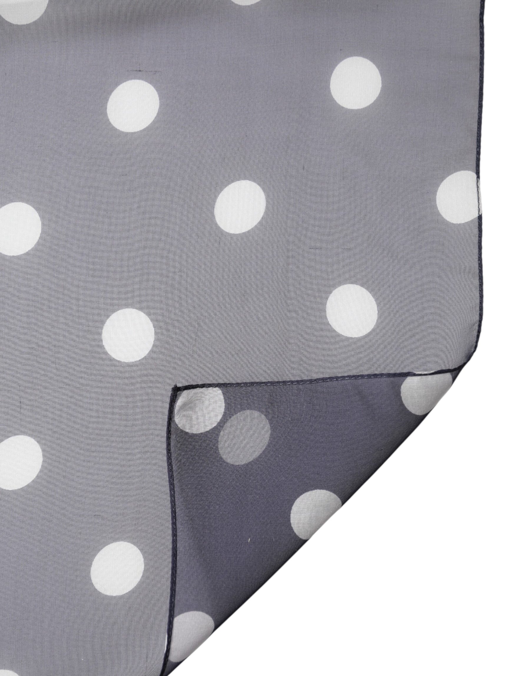 Dolce & Gabbana Blue Polka Dot Silk Neck Wrap Shawl 205cm x 132cm Scarf | Regal Royce