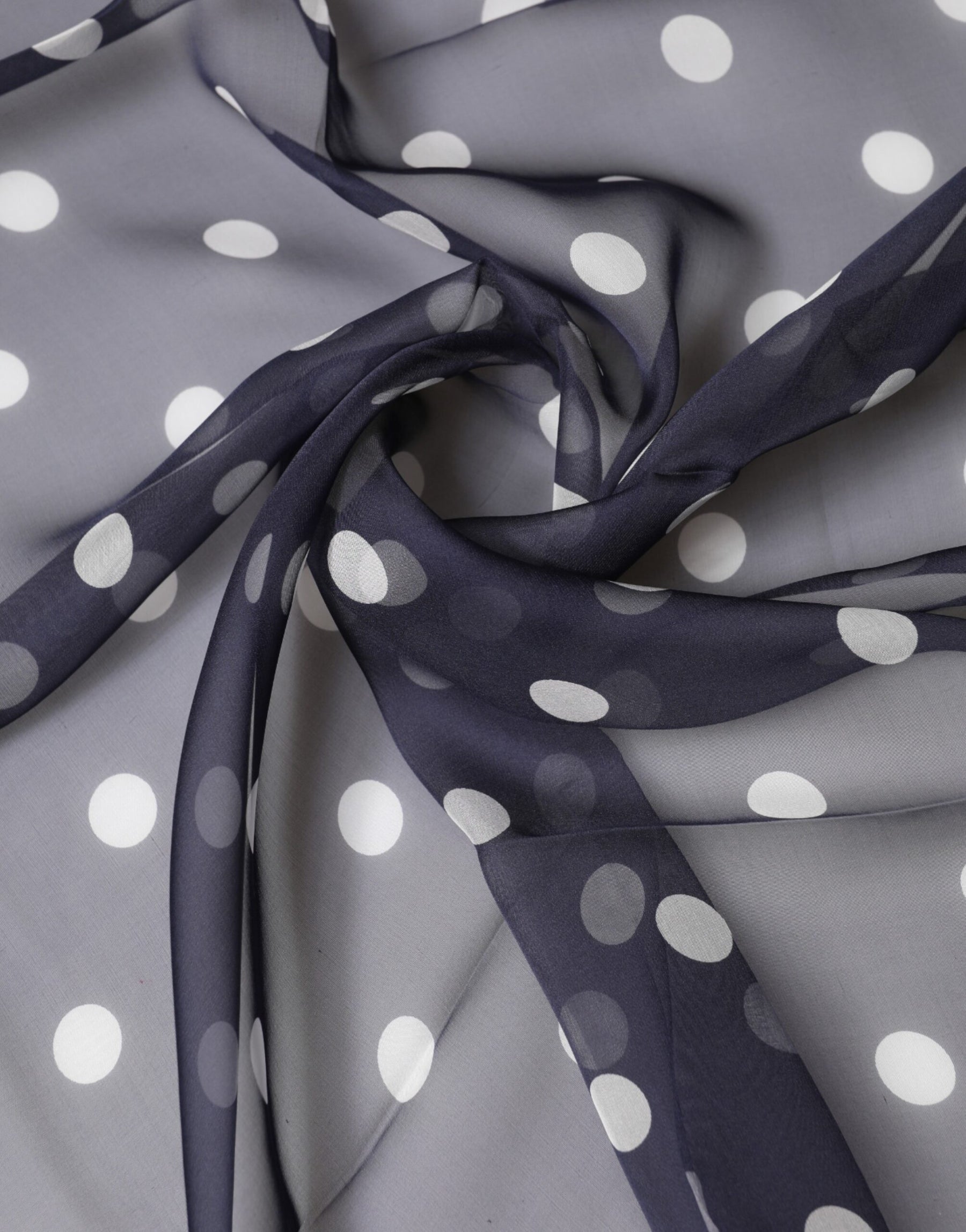 Dolce & Gabbana Blue Polka Dot Silk Square Foulard 91.5cm x 89.5cm Scarf | Regal Royce