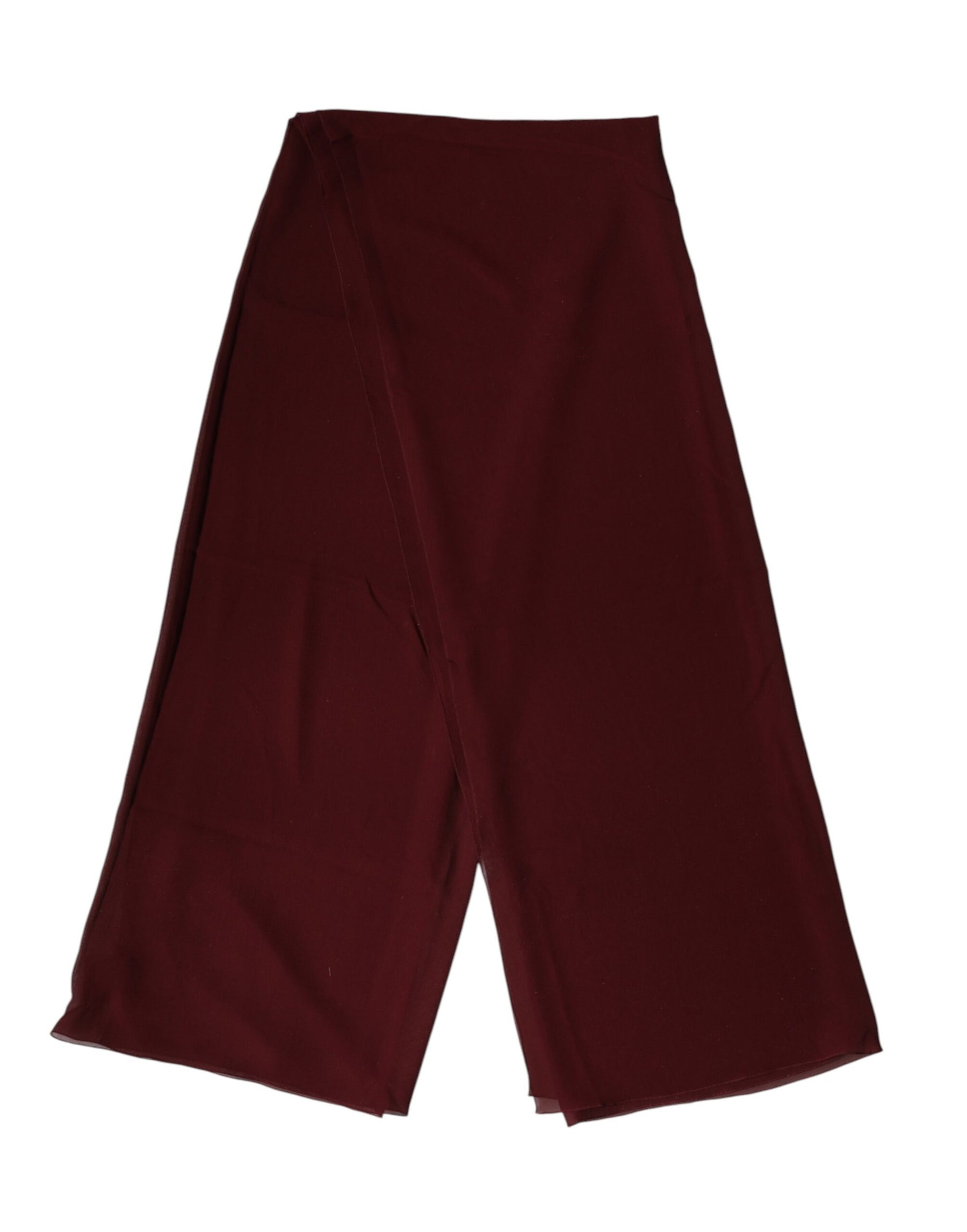 Dolce & Gabbana Maroon Silk Stole Neck Wrap Shawl Men 200cm x 130cm  Scarf | Regal Royce