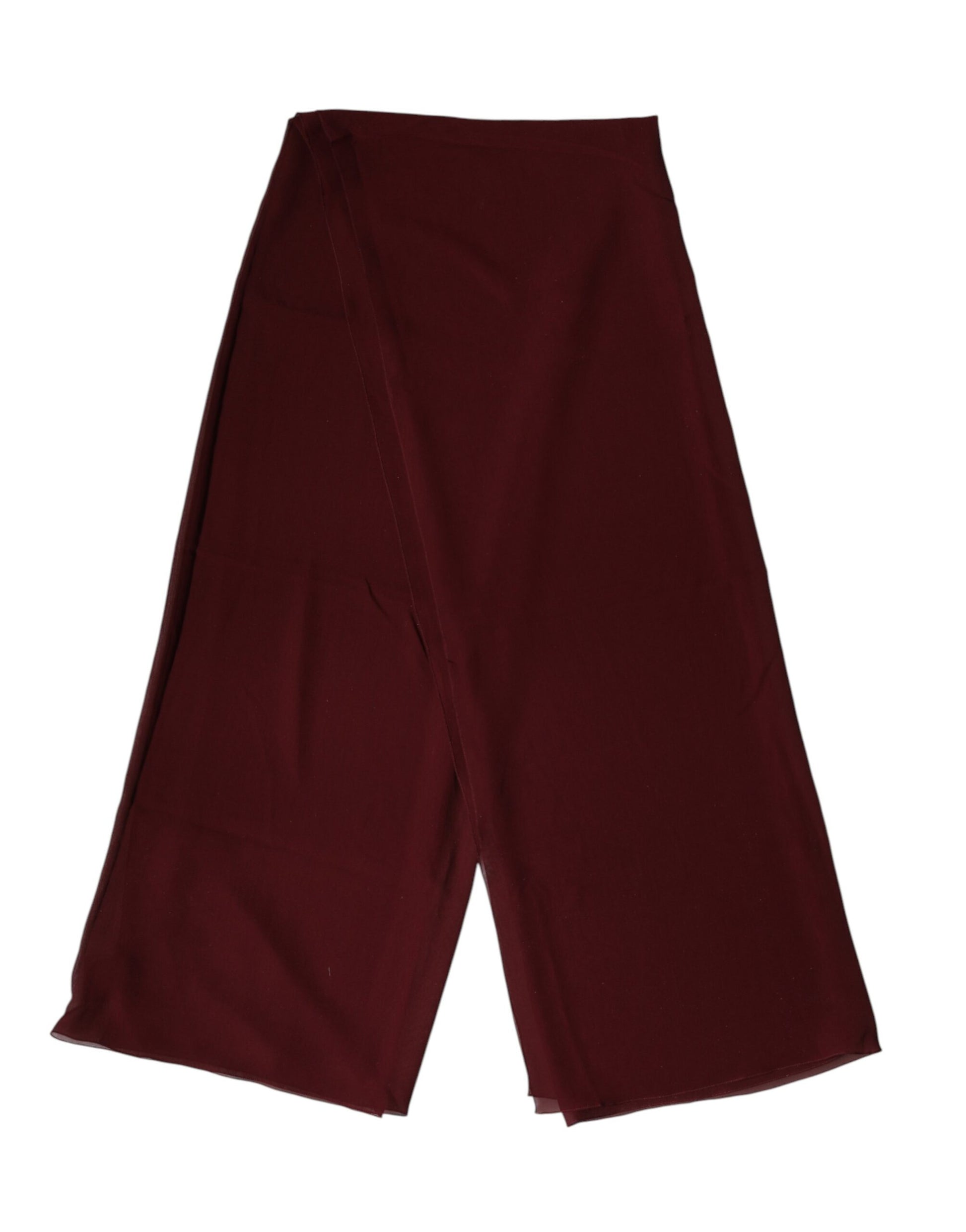 Dolce & Gabbana Maroon Silk Stole Neck Wrap Shawl Men 200cm x 130cm  Scarf | Regal Royce