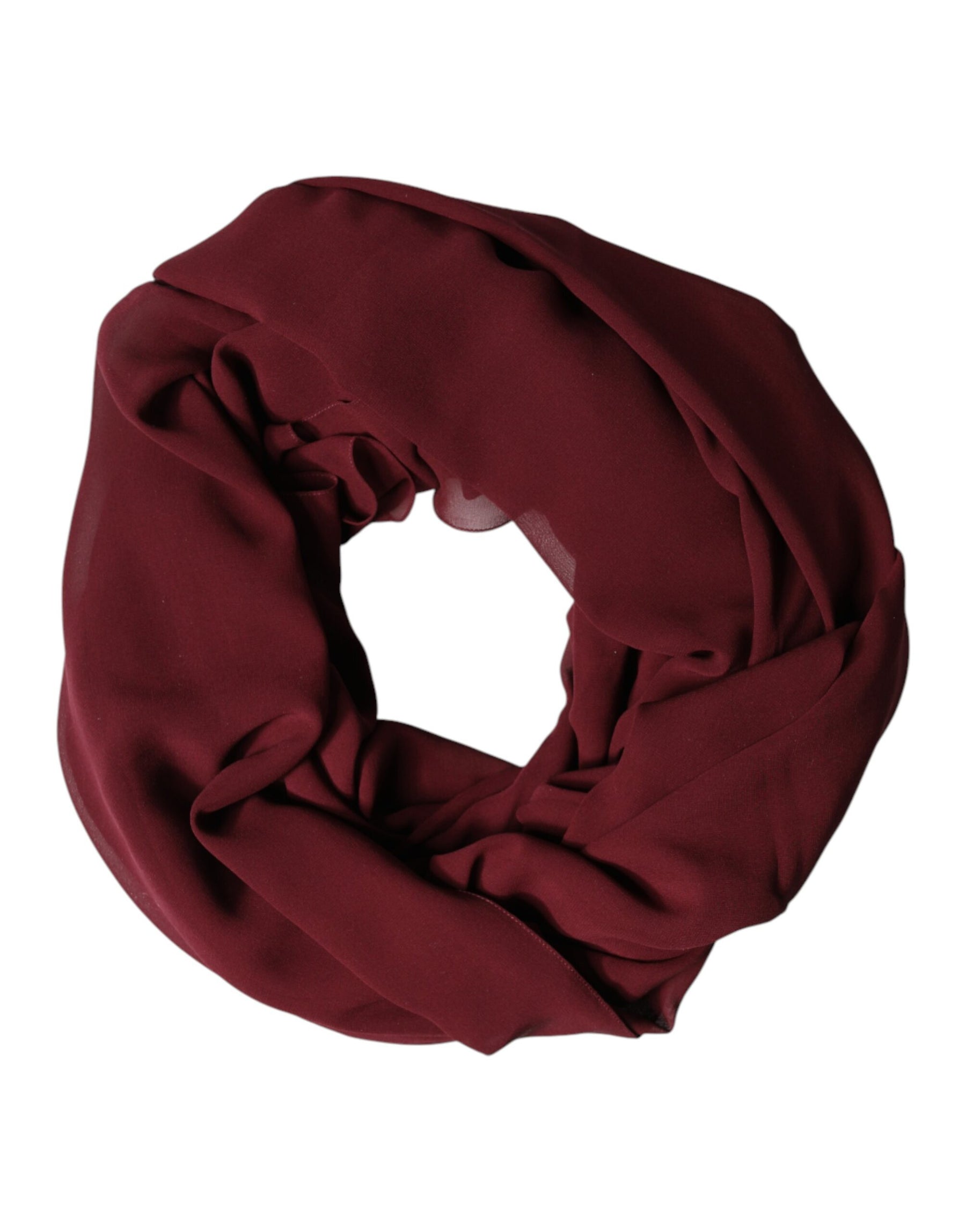 Dolce & Gabbana Maroon Silk Stole Neck Wrap Shawl Men 200cm x 130cm  Scarf | Regal Royce