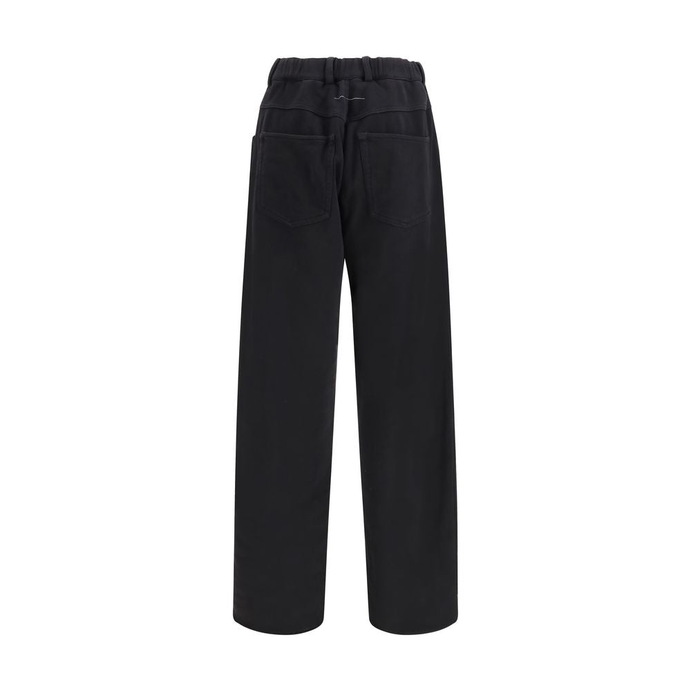 MM6 Black Cotton Athletic Pants | Regal Royce