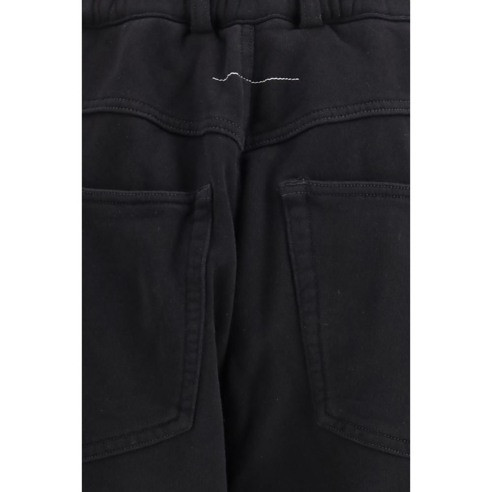 MM6 Black Cotton Athletic Pants | Regal Royce