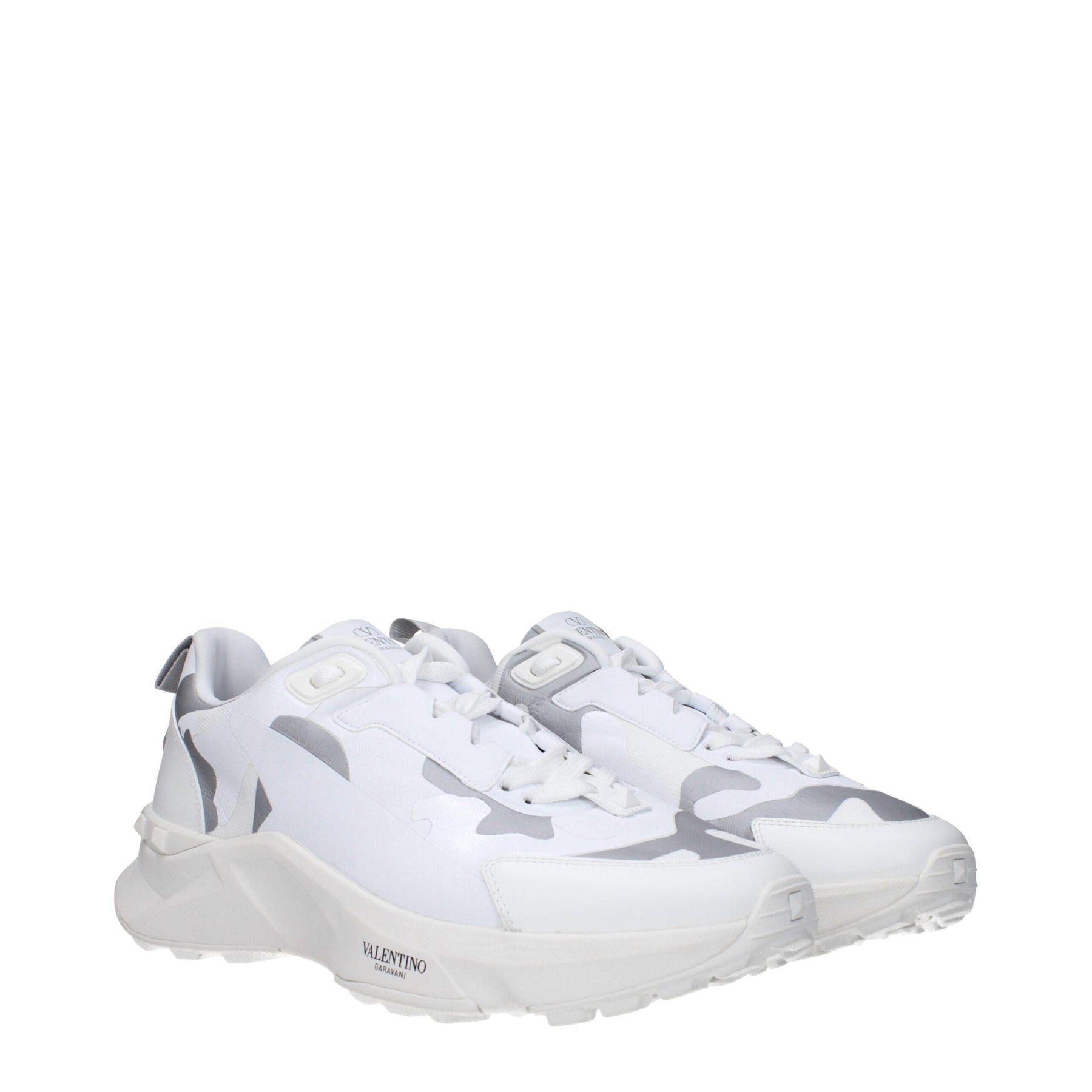 Valentino Garavani White Fabric Athletic Sneakers | Regal Royce