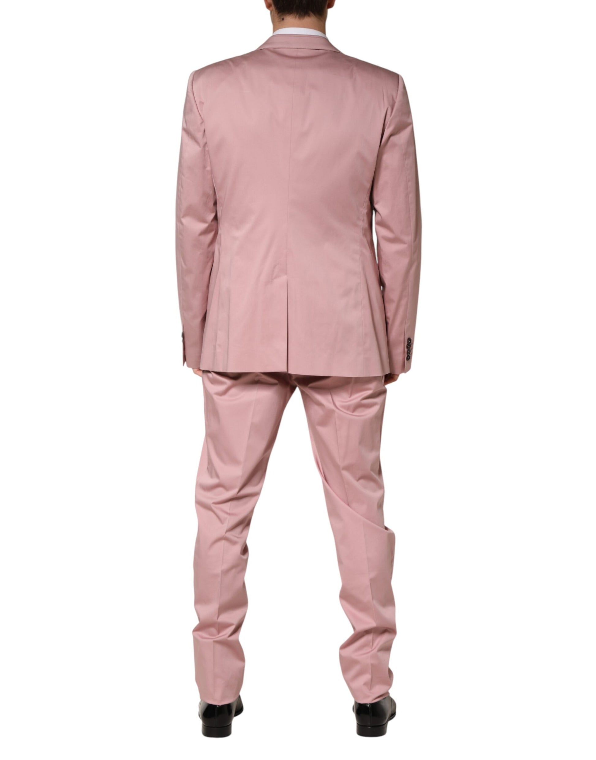 Dolce & Gabbana Pink Cotton Single Breasted 3 Piece Suit | Regal Royce