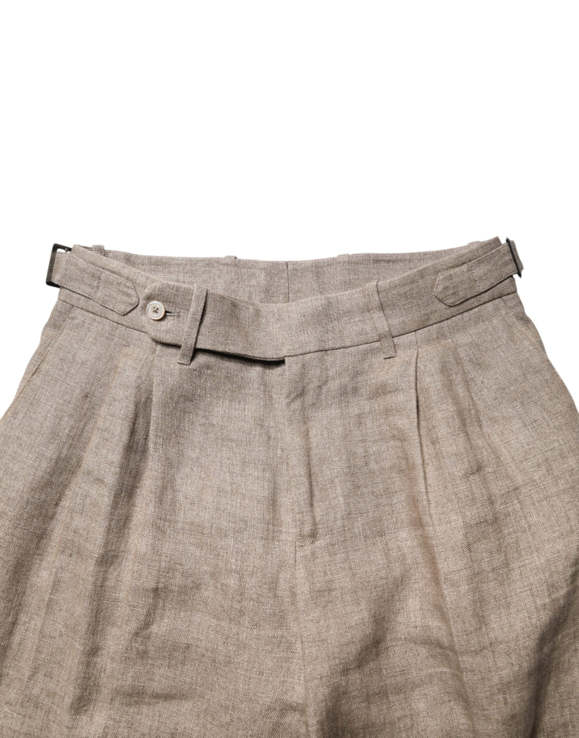 Dolce & Gabbana Beige Linen Double Breasted 2 Piece Men Suit | Regal Royce