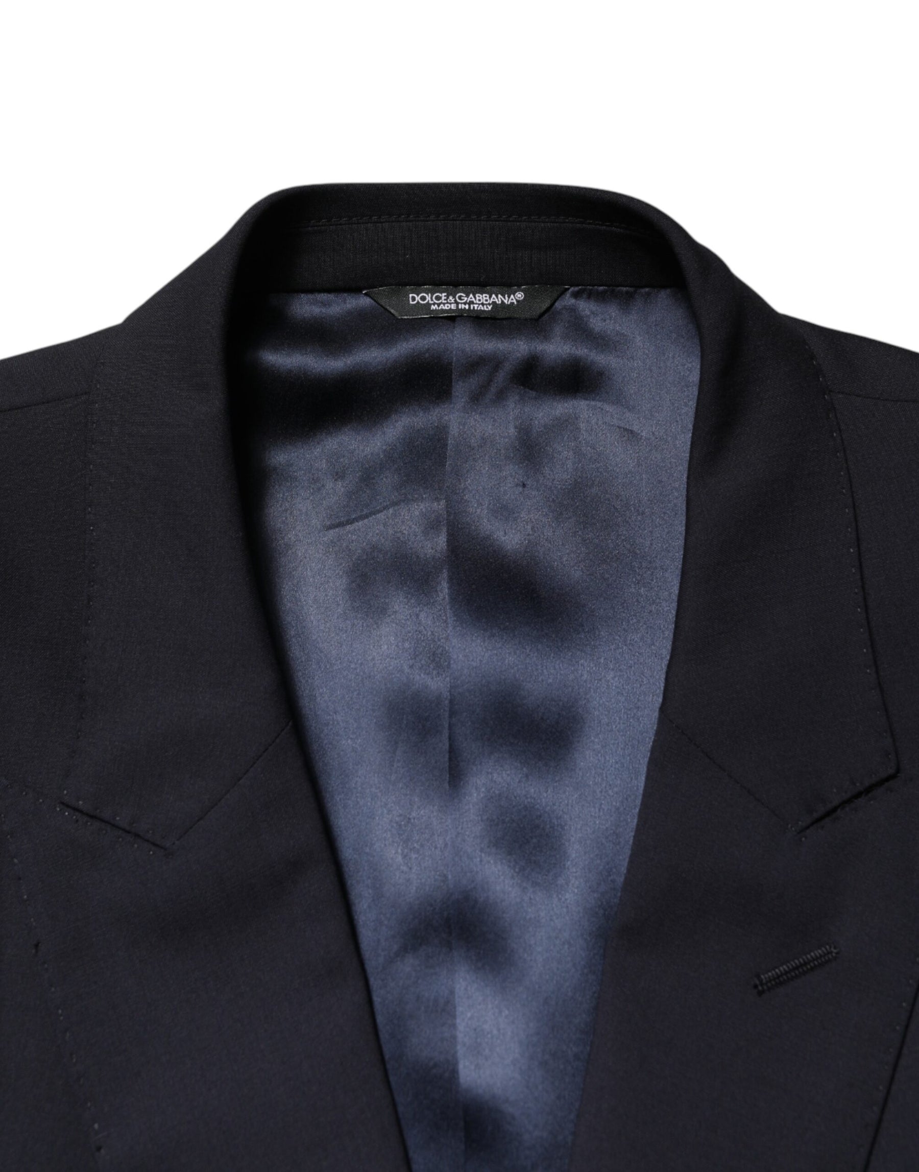 Dolce & Gabbana Blue Wool Double Breasted 2 Piece Men Suit | Regal Royce