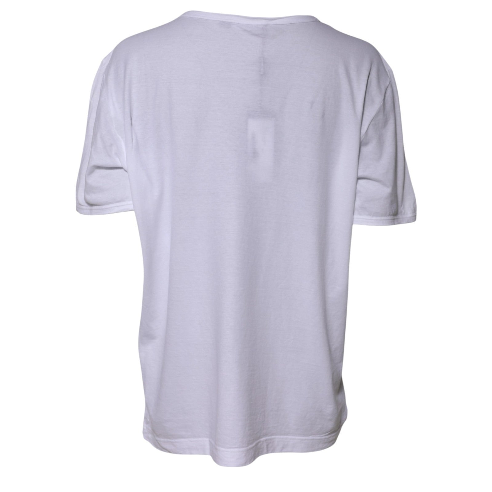 Dolce & Gabbana White Cotton Crew Neck Short Sleeves T-shirt | Regal Royce