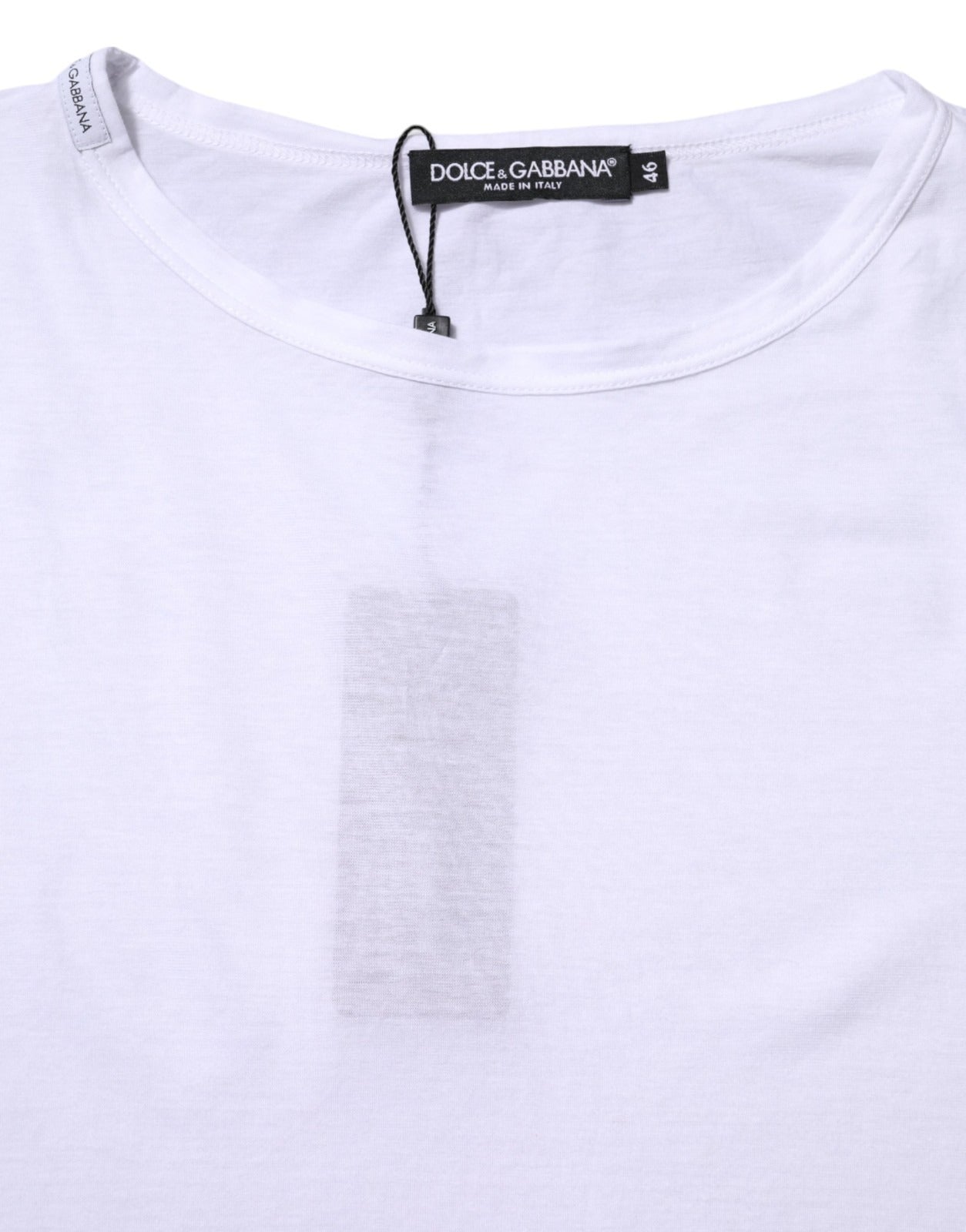 Dolce & Gabbana White Cotton Crew Neck Short Sleeves T-shirt | Regal Royce