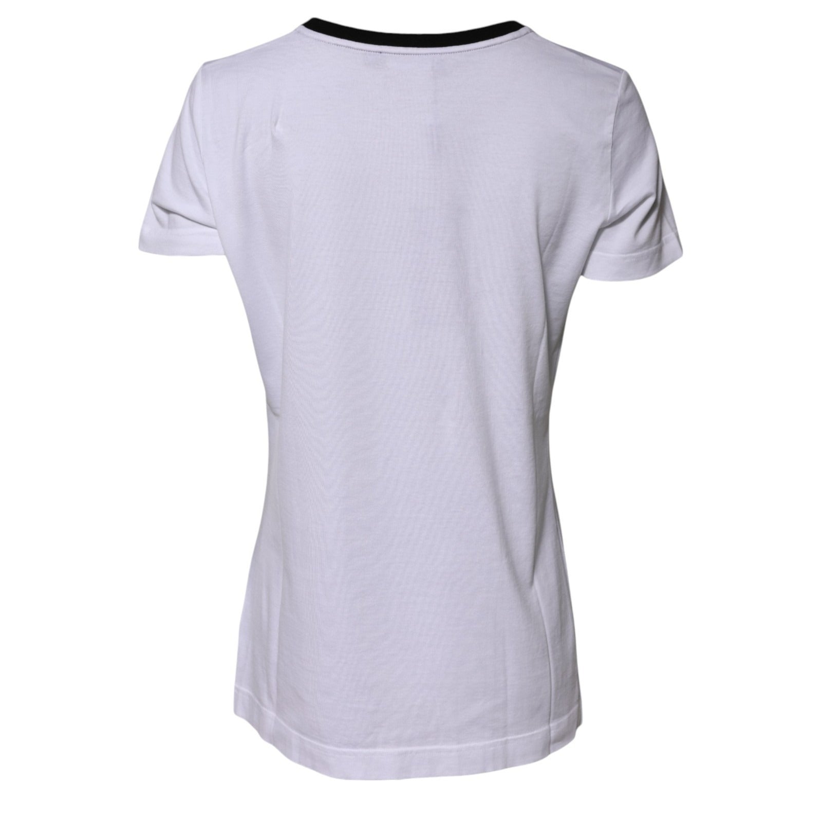 Dolce & Gabbana White Eleganza Cotton Crew Neck Tee T-shirt | Regal Royce
