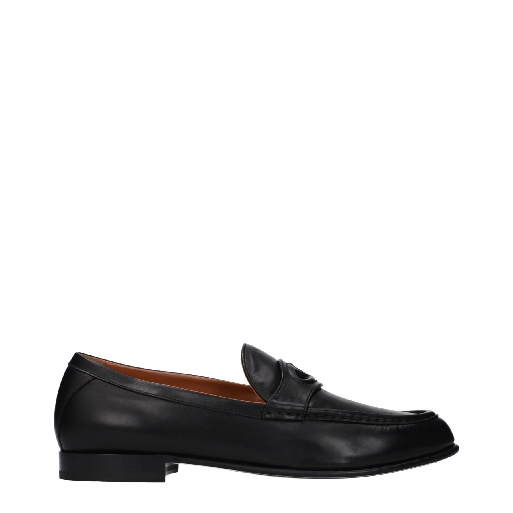 Valentino Garavani Black Leather Slip-On Loafers | Regal Royce