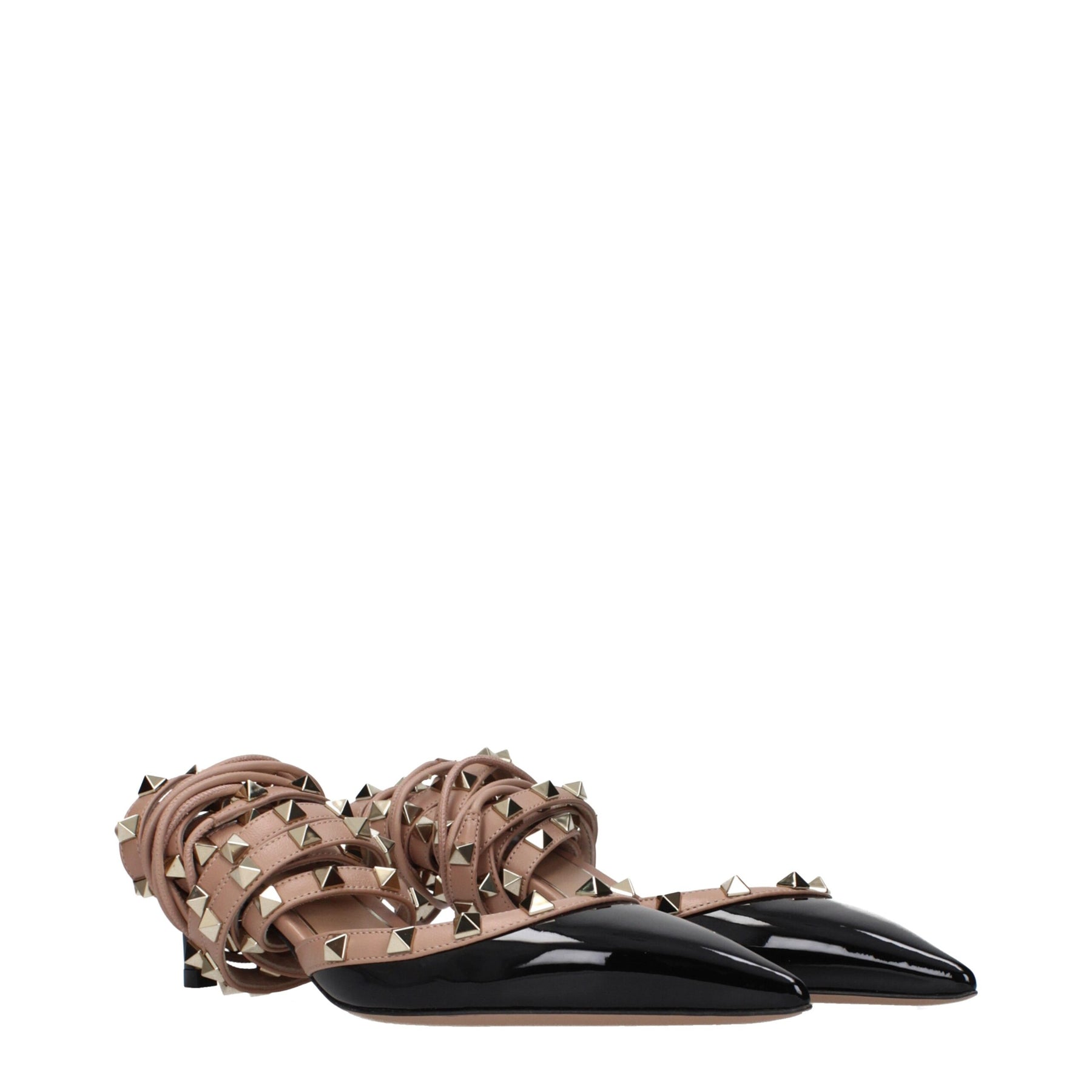 Valentino Garavani Black Leather Strap-On Sandals | Regal Royce