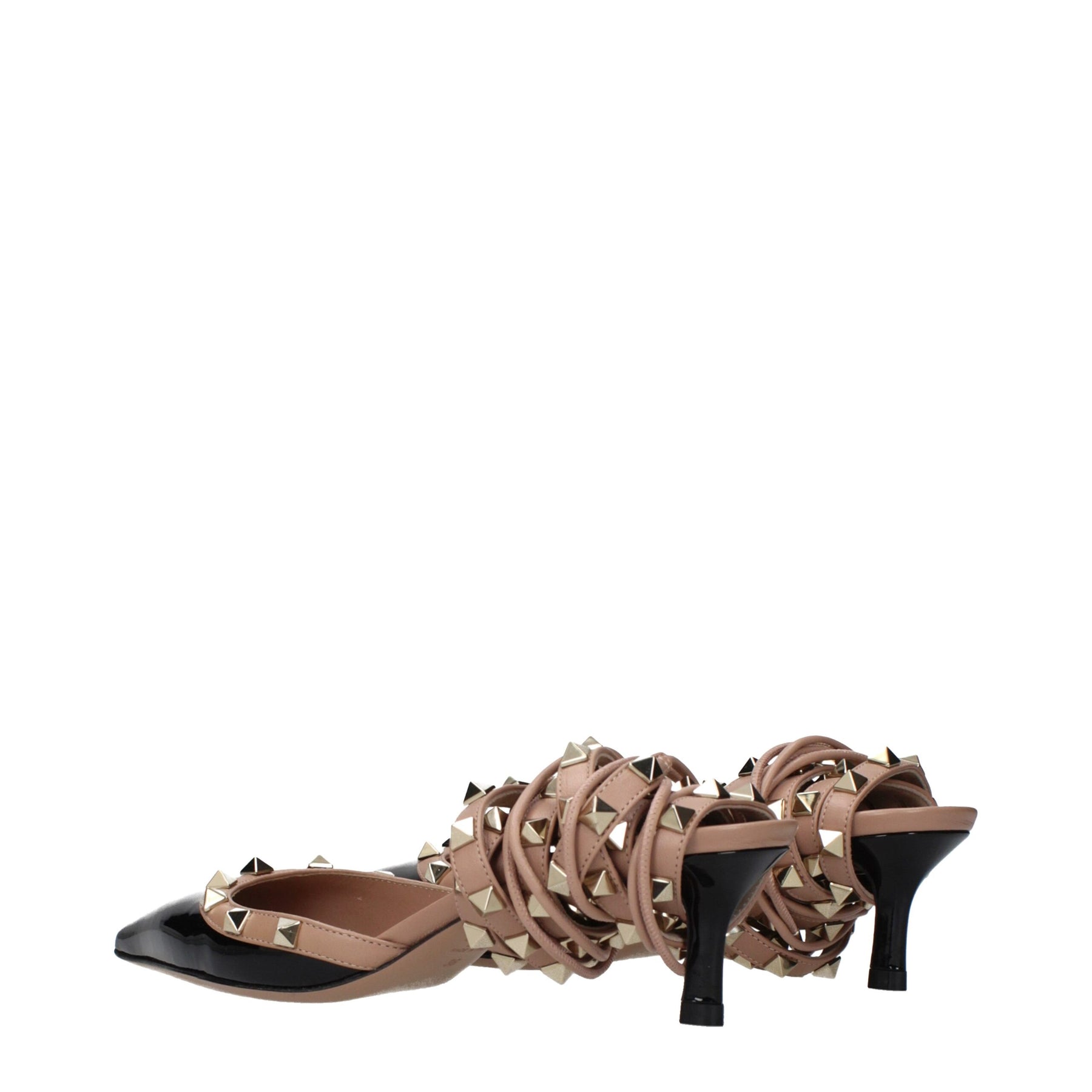 Valentino Garavani Black Leather Strap-On Sandals | Regal Royce