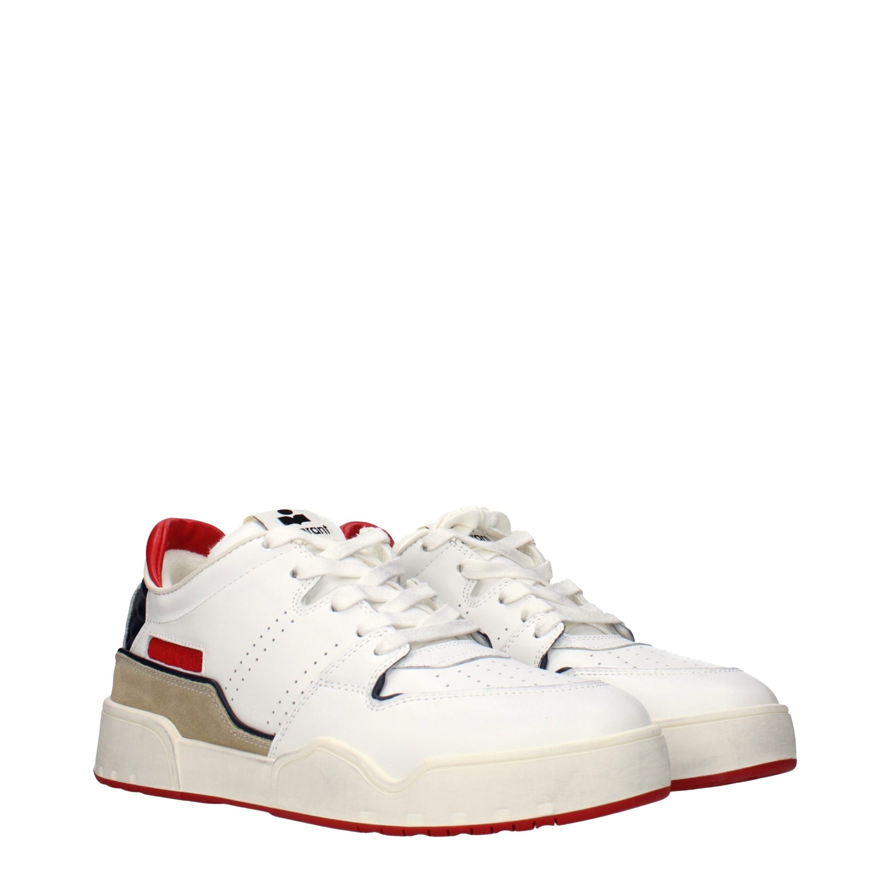 Isabel Marant White Leather Low Top Sneakers | Regal Royce