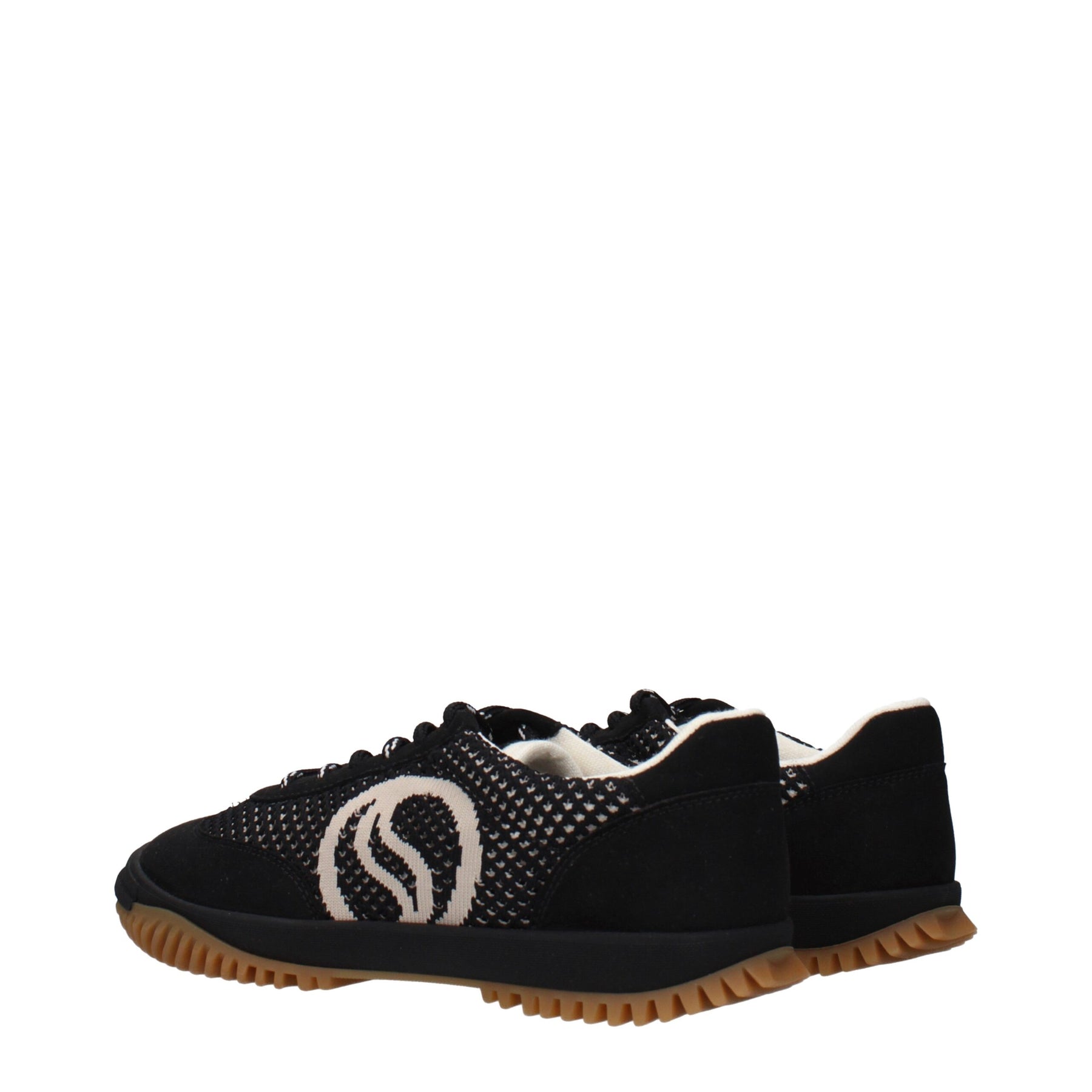 Stella McCartney Black Fabric Low Top Sneakers | Regal Royce