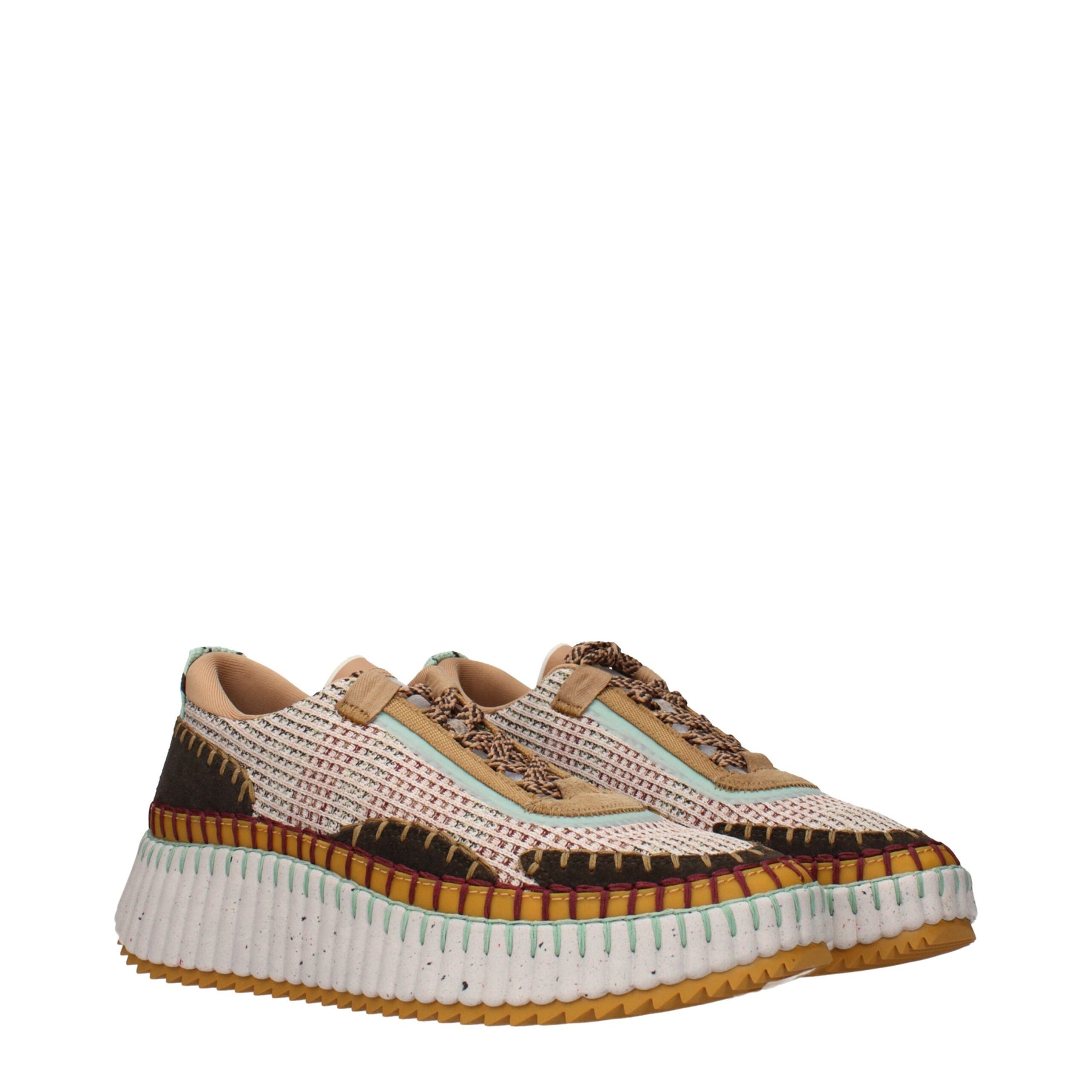 Chloé Multicolor Fabric Chunky Sneakers | Regal Royce