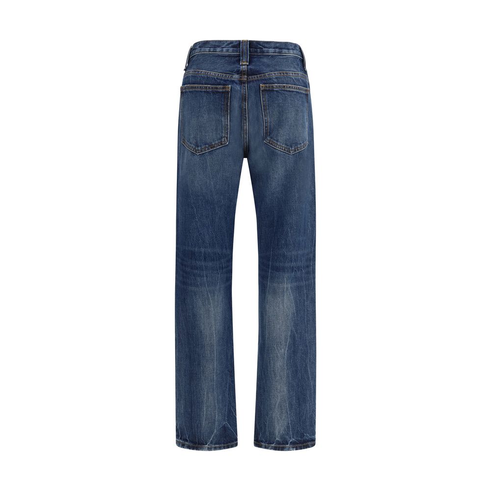 Khaite Blue Cotton High-Waisted Jean | Regal Royce