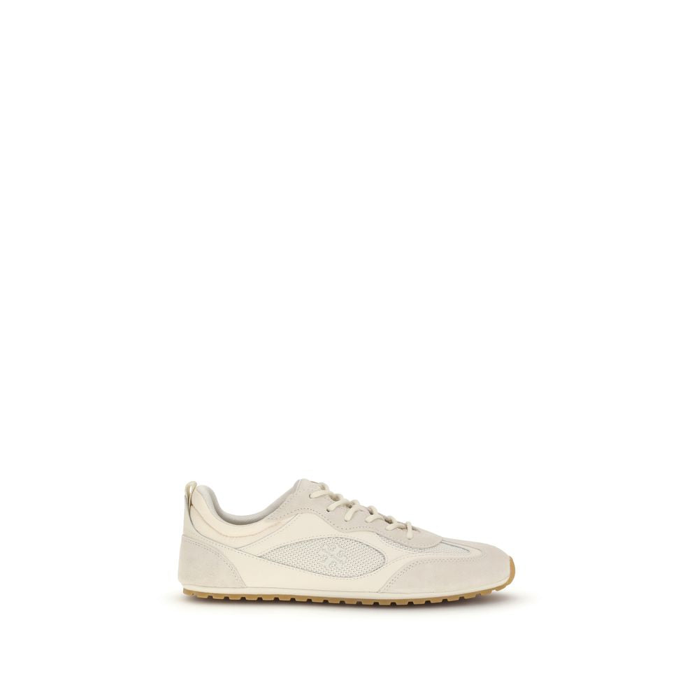 Tory Burch Cream Calf Leather Bos Taurus Low Top Sneakers | Regal Royce