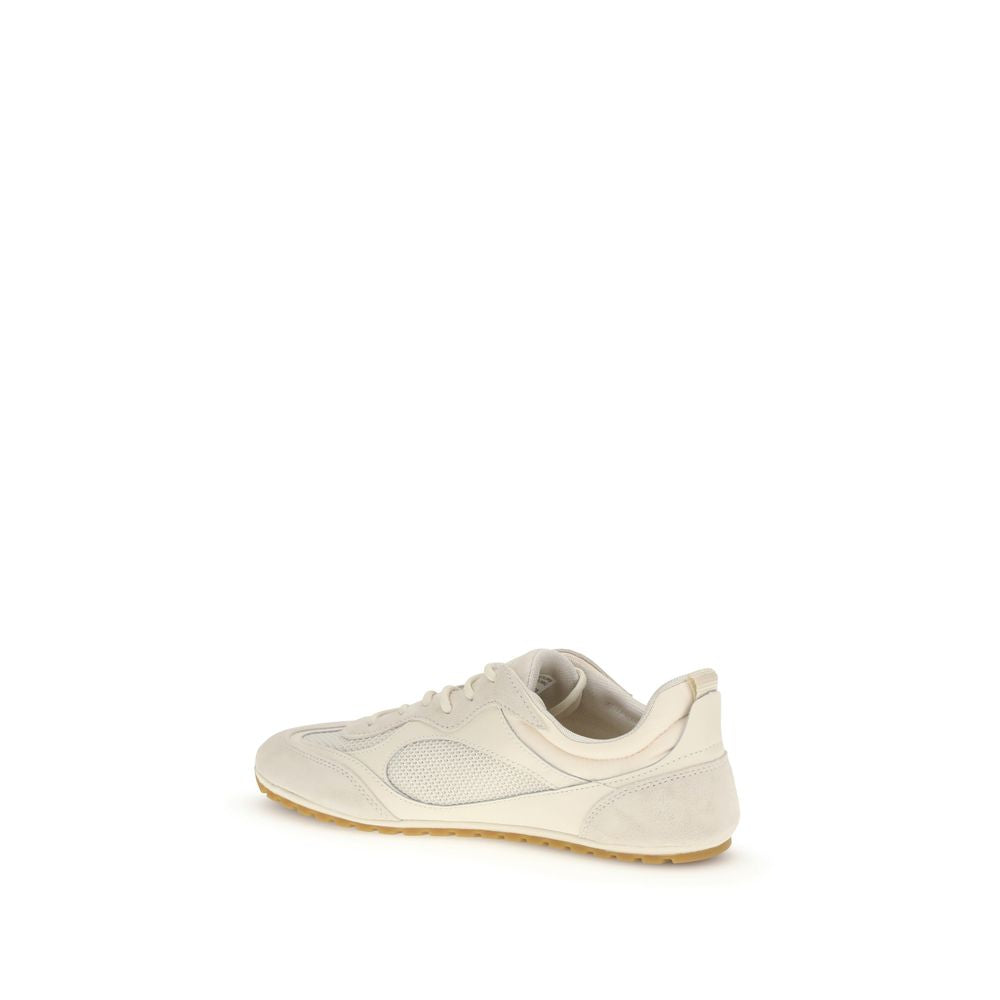 Tory Burch Cream Calf Leather Bos Taurus Low Top Sneakers | Regal Royce