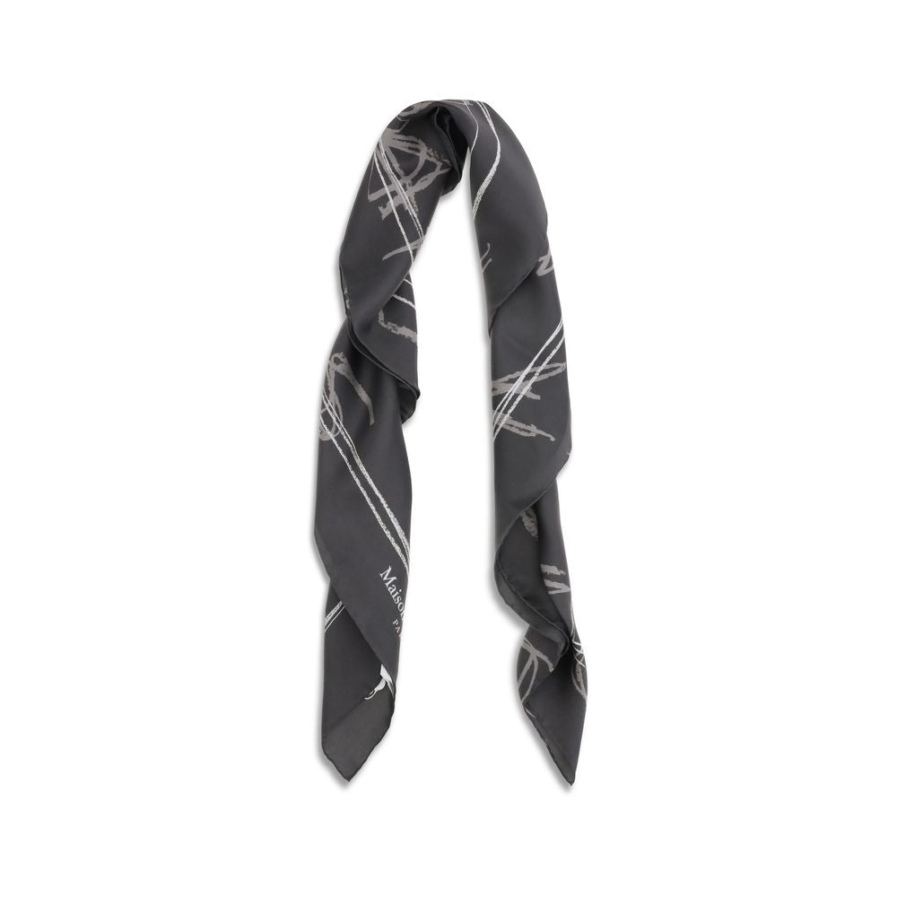 Margiela Gray Silk Scarf | Regal Royce