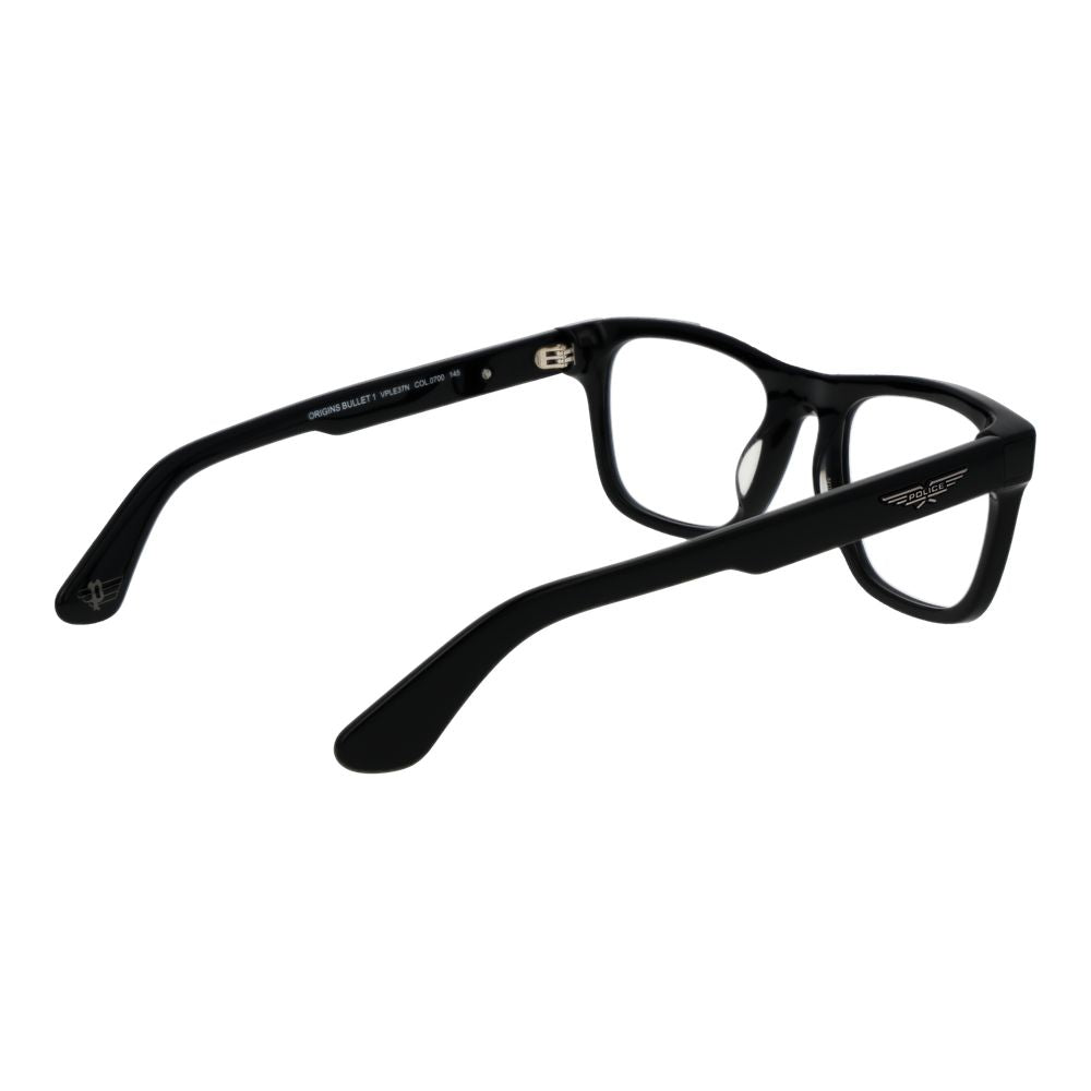 Police Black Cellulose Acetate Glasses (Frames) | Regal Royce