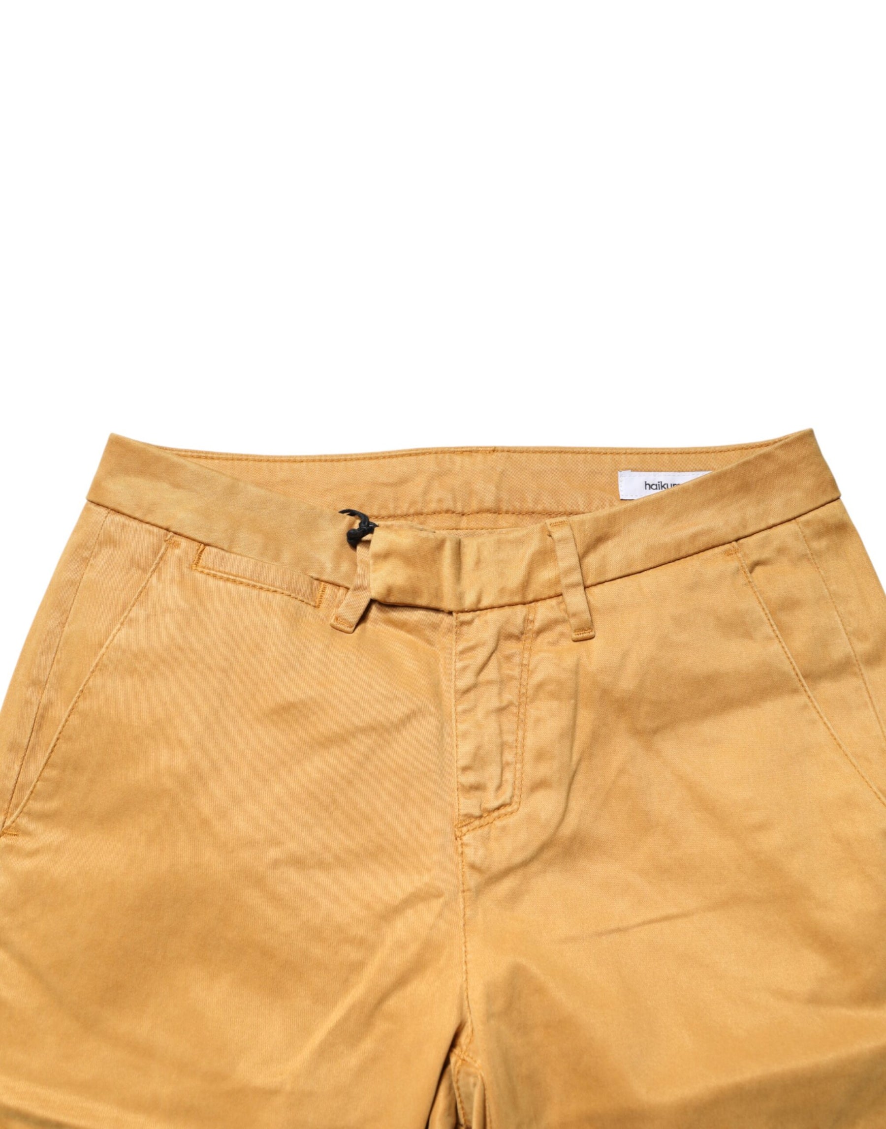 Haikure Beige Tapered Mid Waist Chino Casual Trouser Pants | Regal Royce