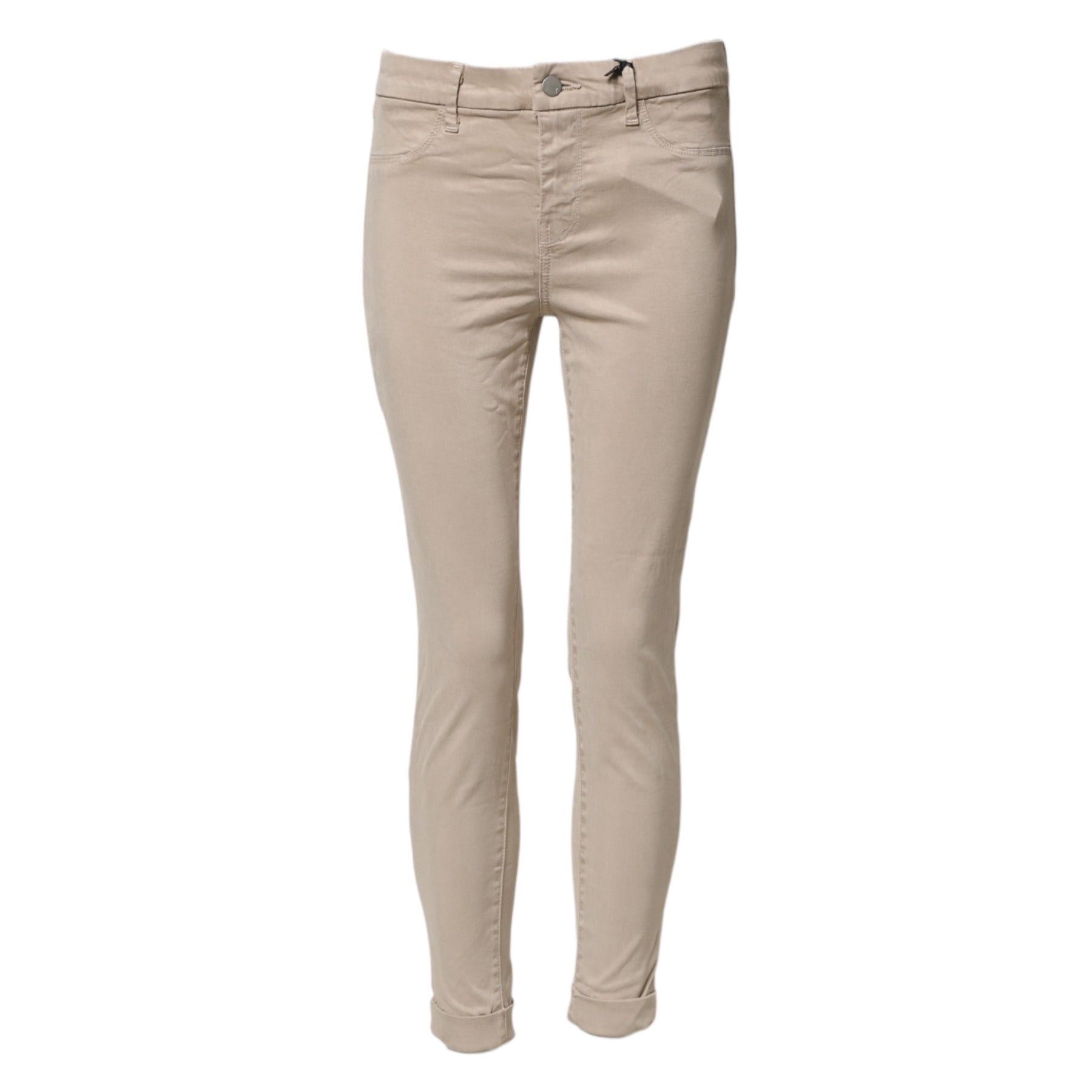 J Brand Beige Skinny Mid Waist Chino Casual Trouser Pants | Regal Royce