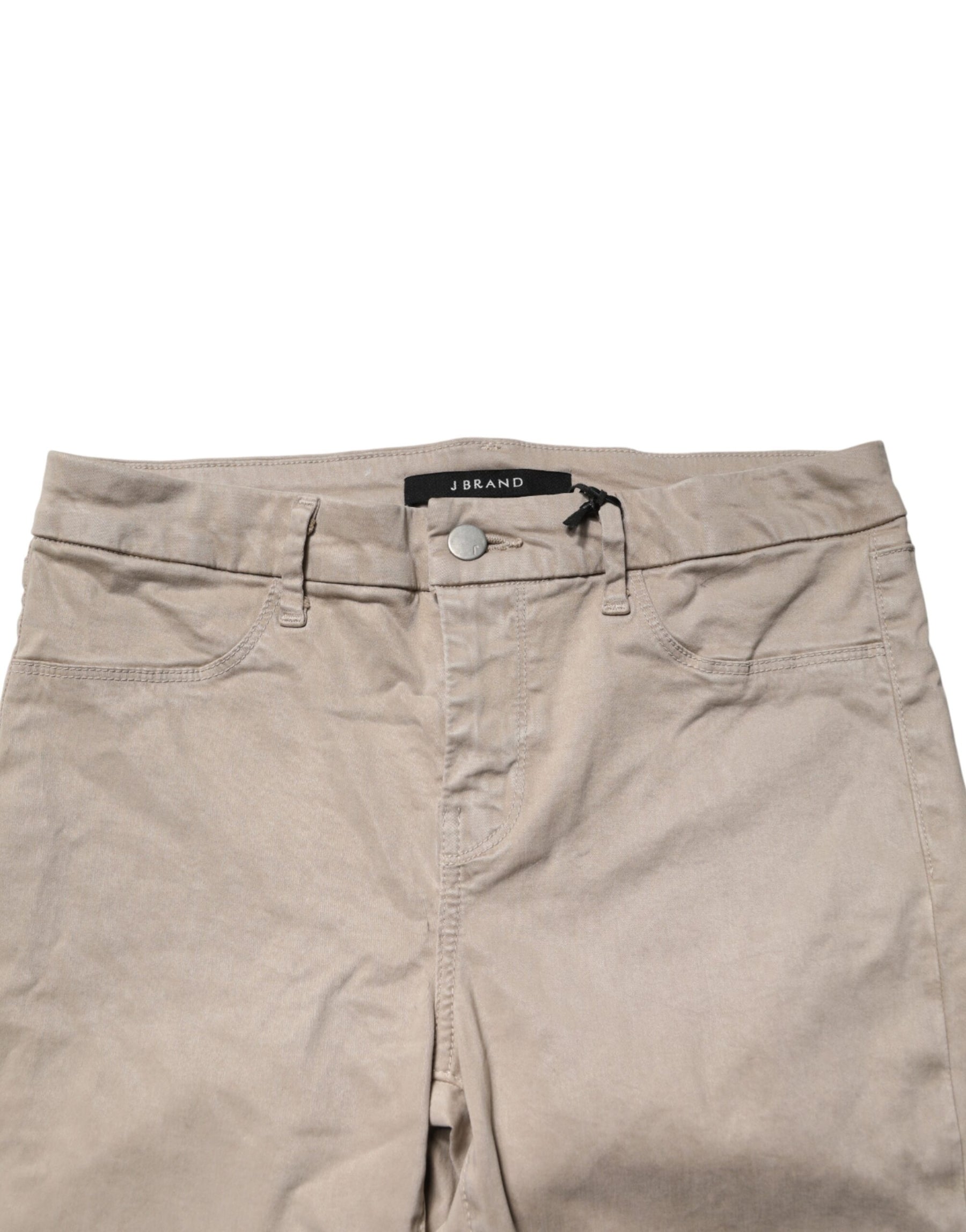 J Brand Beige Skinny Mid Waist Chino Casual Trouser Pants | Regal Royce