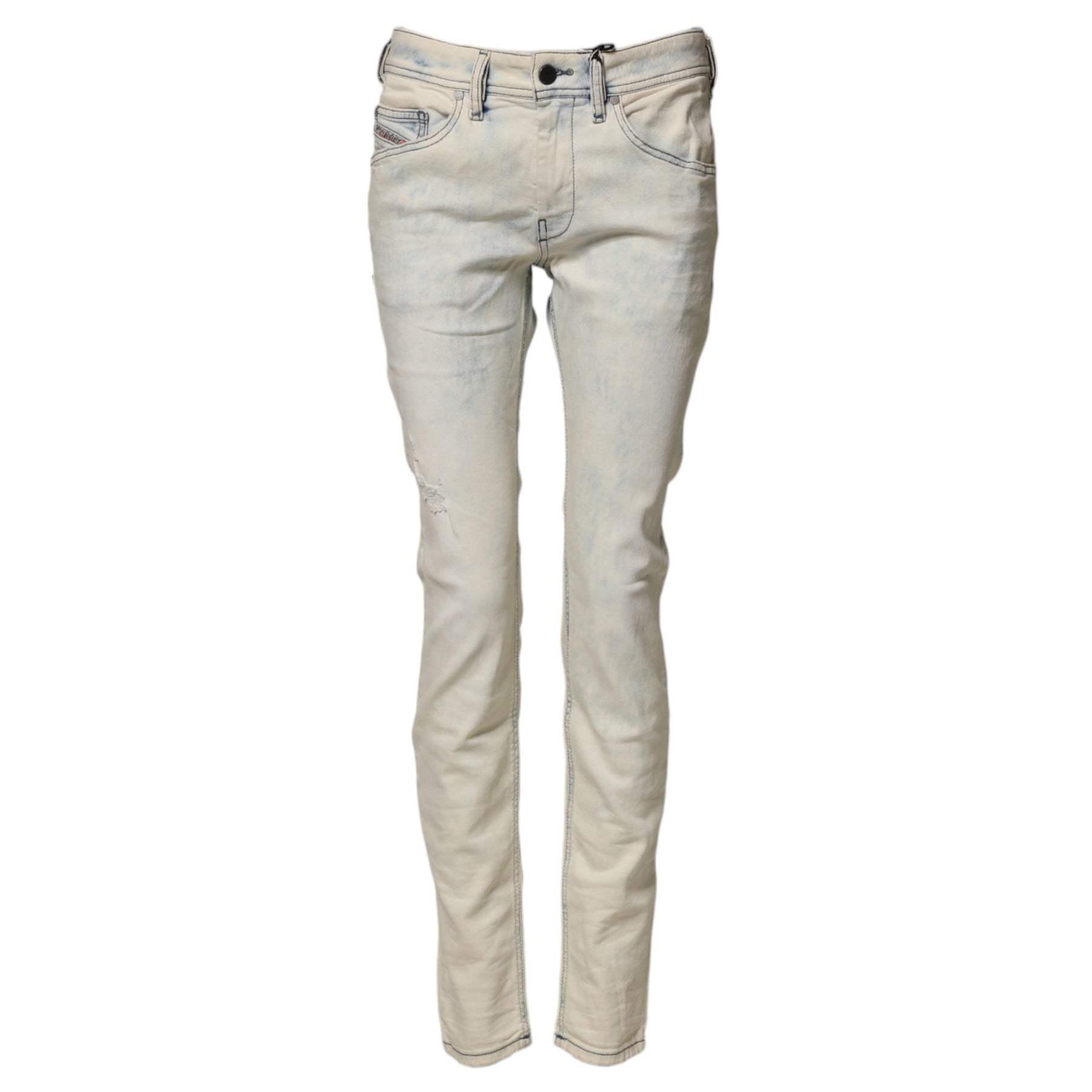 Diesel White Mid Waist Skinny Denin Casual Cotton Trouser Jeans | Regal Royce