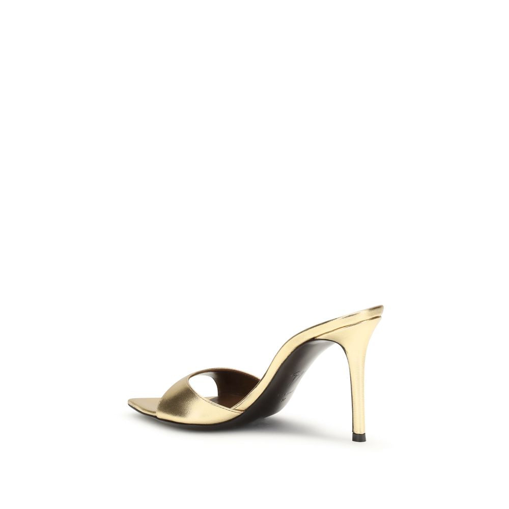 Giuseppe Zanotti Gold Leather Stiletto Heel Sandals | Regal Royce