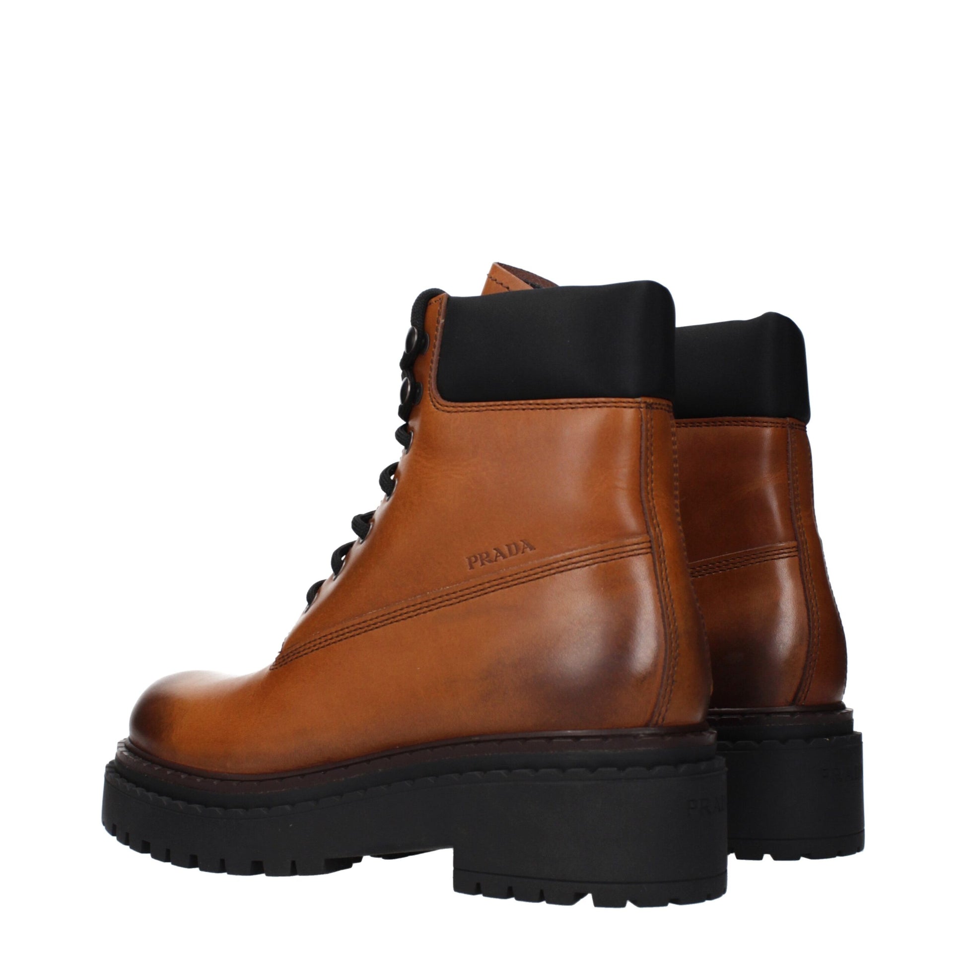 Prada Brown Leather Ankle Boots | Regal Royce