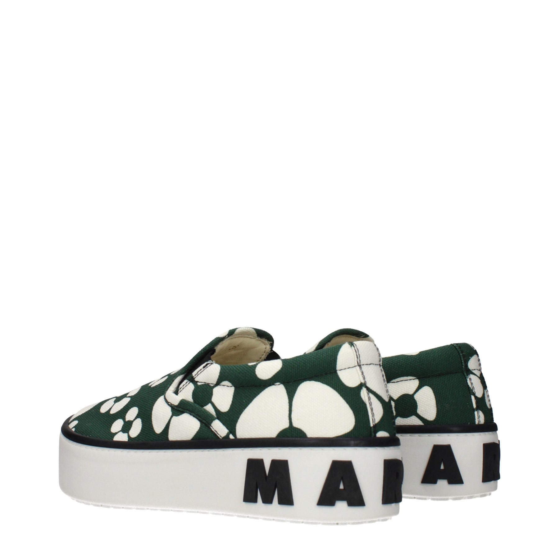 Marni Green Fabric Slip-On Loafers | Regal Royce