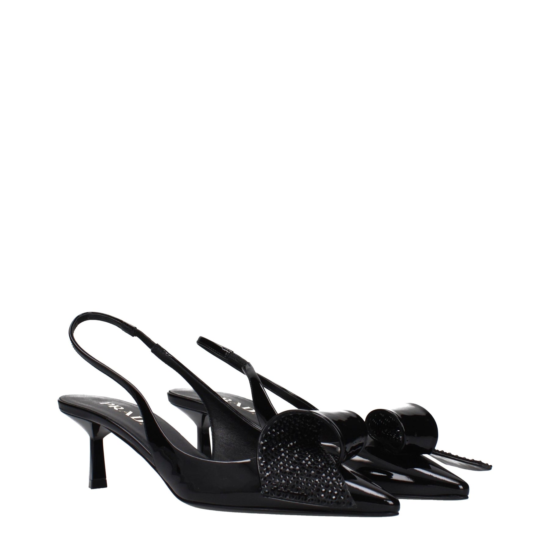 Prada Black Leather Stiletto Heel Sandals | Regal Royce